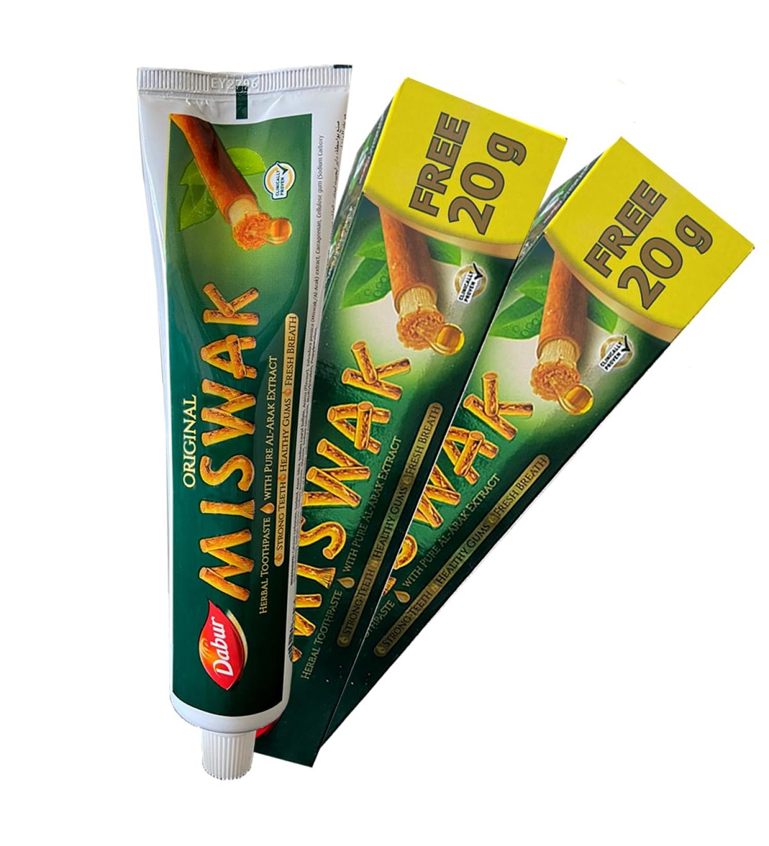 Egypt Natural Miswak Green Sewak Toothpaste | Fresh Breath | 2 X 170 gm | Islamic Dental Care - Buy Online on GoSupps.com