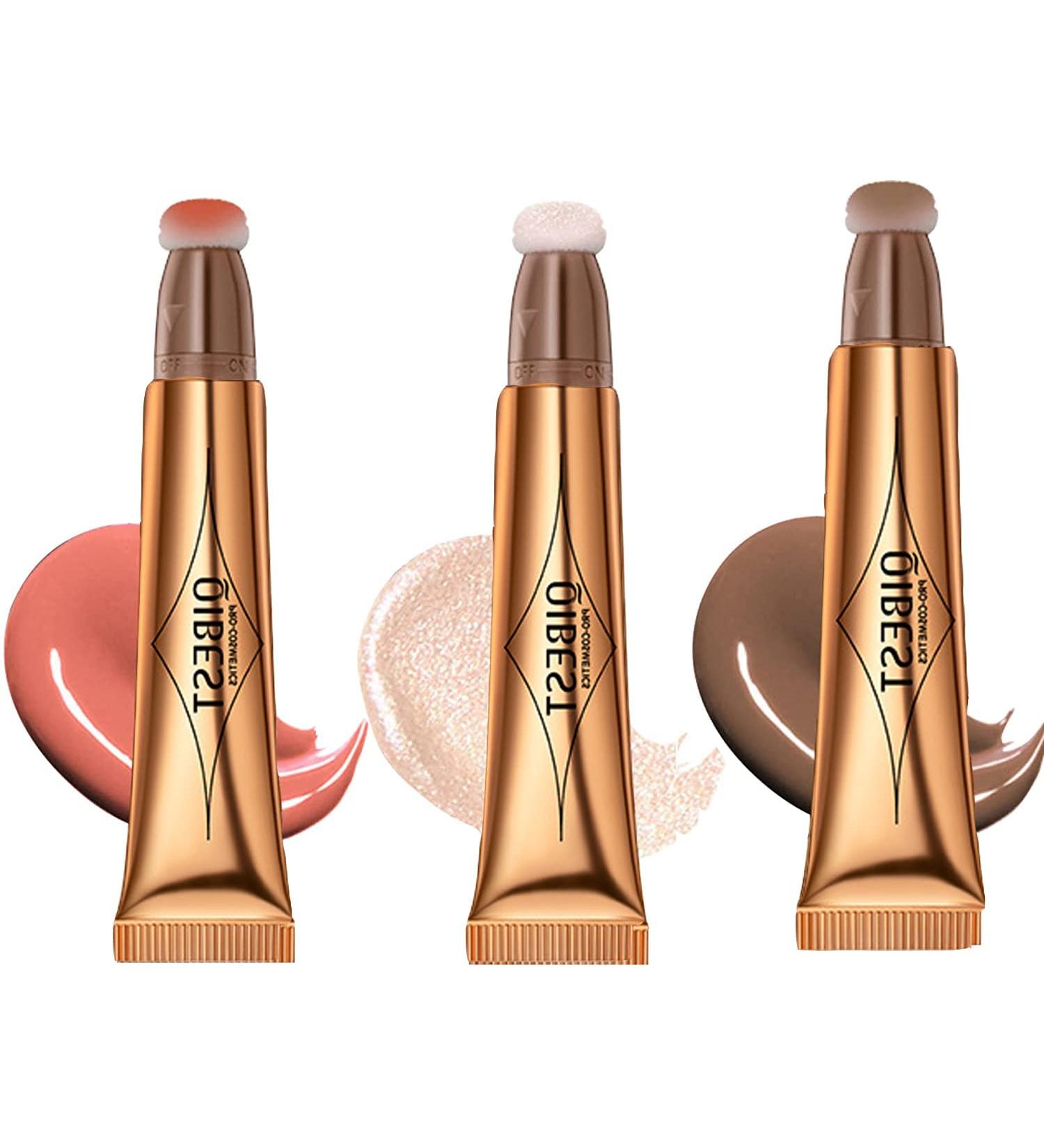 3-in-1 Beauty Wand: Contour, Blush, Highlighter + Applicator | Lightweight, Smooth, Waterproof | Liquid Highlighter Stick for Face & Body - Buy Online on GoSupps.com