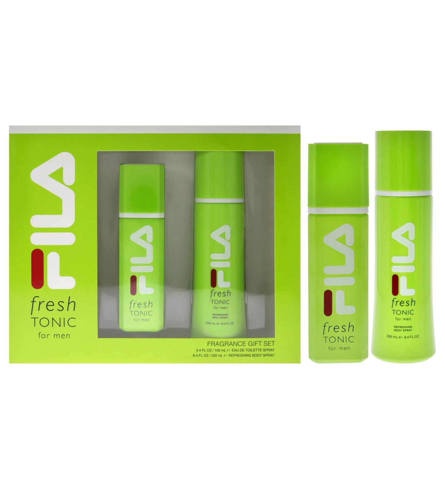 Fila Fresh Green for Men - 2 Pc Gift Set 3.4oz EDT Spray 8.4oz Body Spray - Buy Online on GoSupps.com