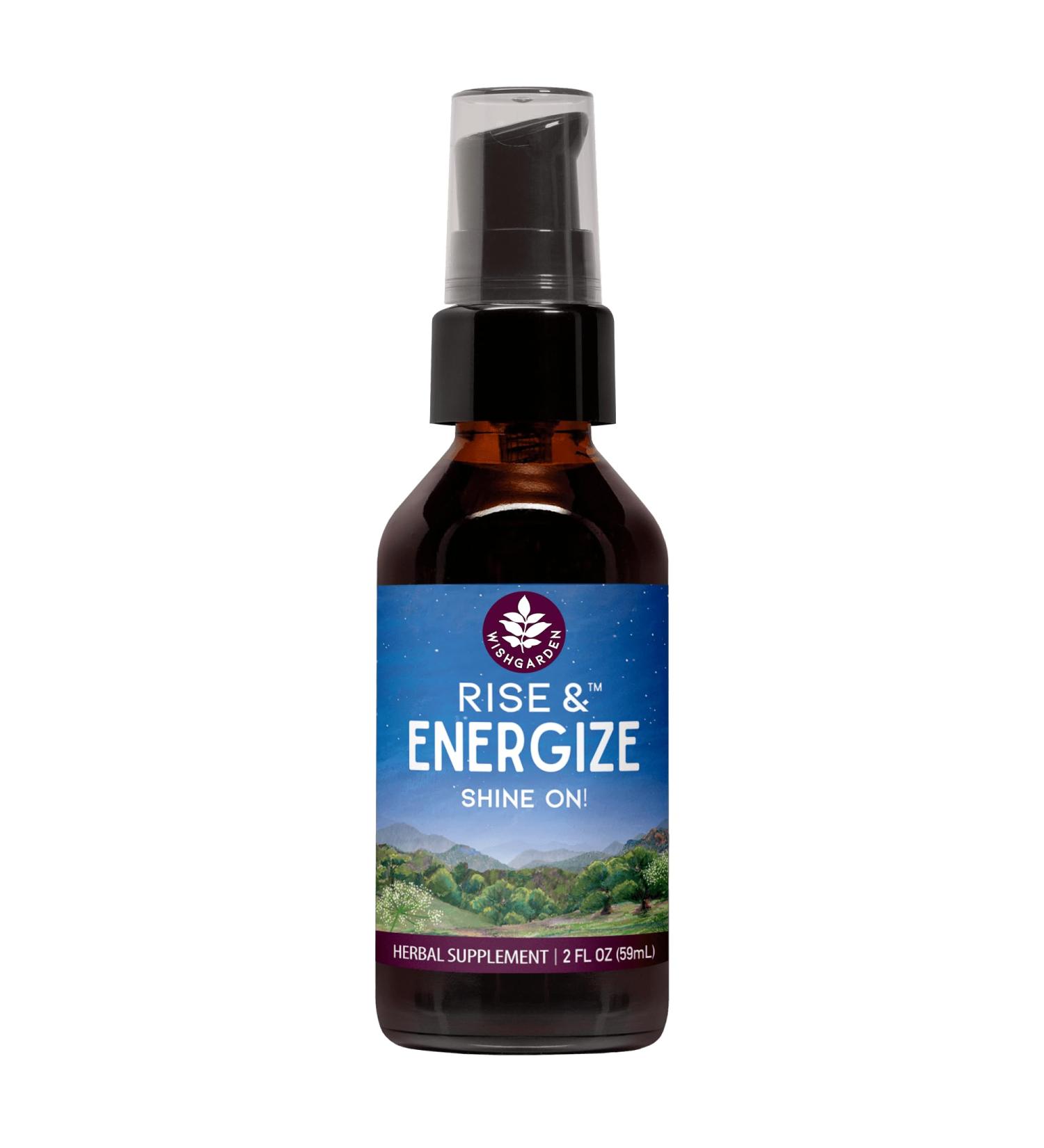 Buy WishGarden Herbs Rise & Energize - Natural Plant-Based Energy Boost Supplement | Jitter-Free Yerba Mate Maca Schisandra Gotu Kola | 2oz - International Shipping Available - Buy Online on GoSupps.com