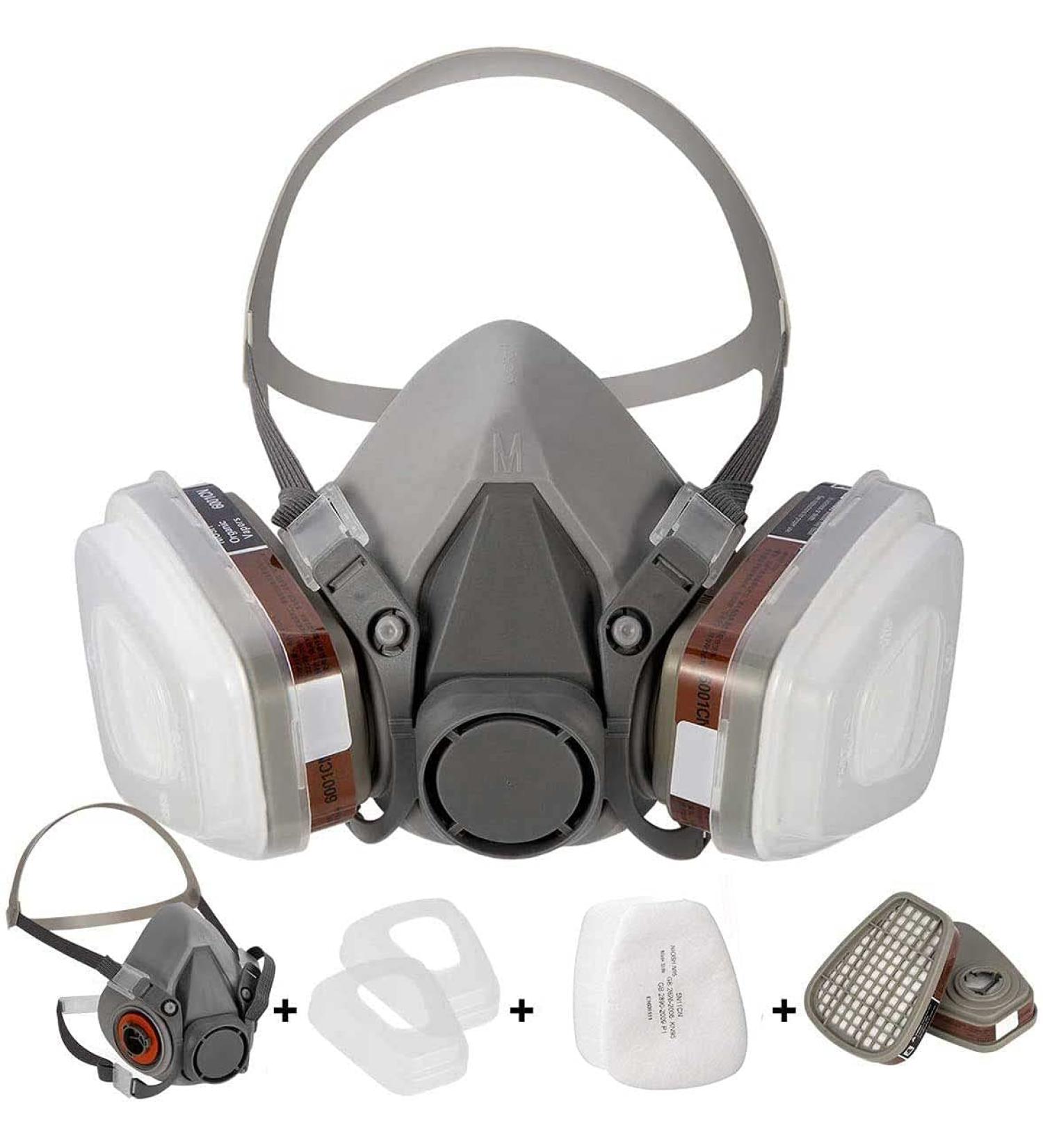  Half mask respirator Reusable Half Face Cover 6200 spray mask for spraying Painting.Chemical Machine Polishing.Welding. Woodworking and Other Work Protection (7 in 1 )Medium - Buy Online on GoSupps.com
