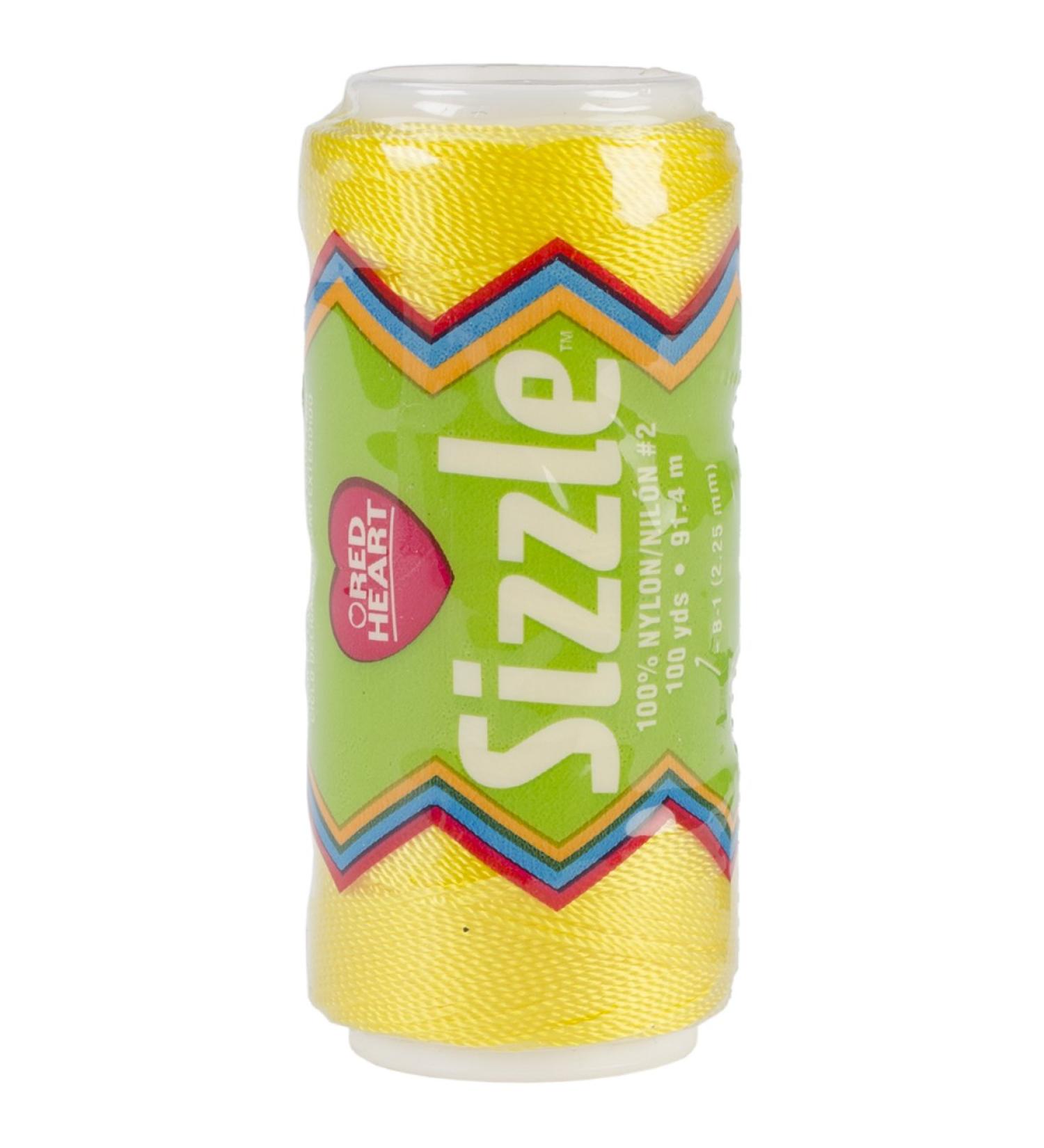 Red Heart Sizzle Crochet Nylon  Yellow