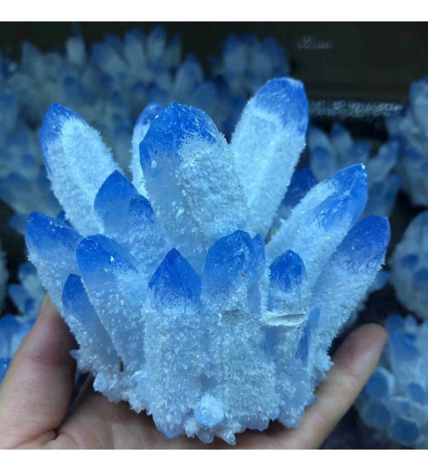 Natural Crystal Rough 300g-780g Natural Blue Phantom Ghost Quartz Crystal Cluster for Decoration 1pc (Color : 1pc 640g-700g) - Buy Online on GoSupps.com