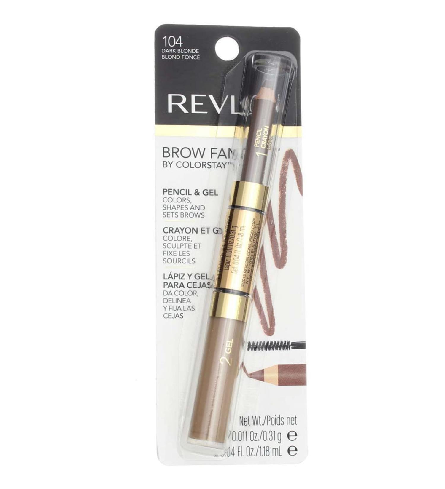 Revlon Brow Fantasy Pencil & Gel Dark Blonde 104 0.04 oz - Pack of 5 - Buy Online on GoSupps.com