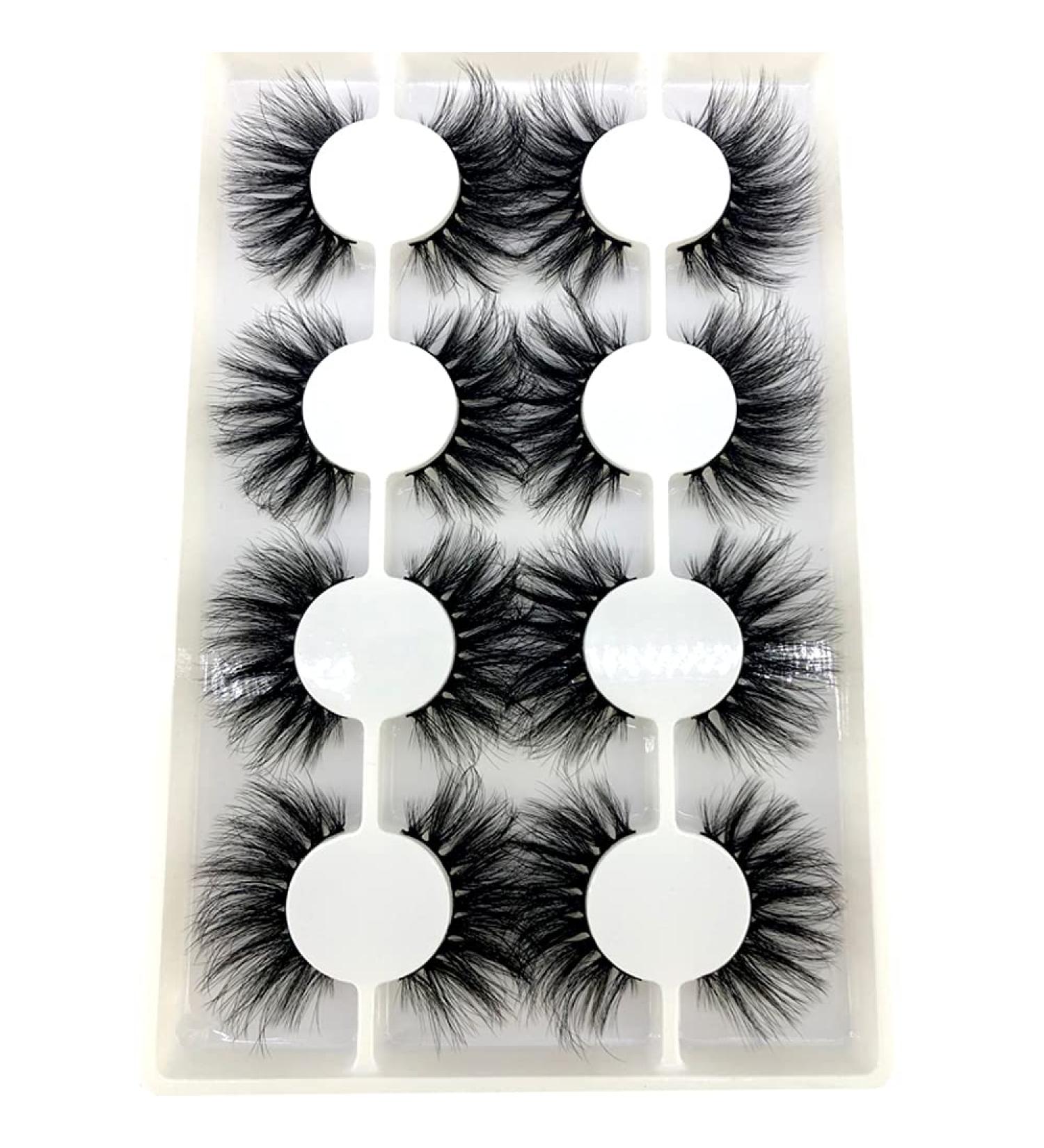HBZGTLAD 2021 3D Mink False Eyelashes - 8 Pairs Long Natural Fake Lashes for Stunning Beauty | Eyelash Extension JM-4 - Buy Online on GoSupps.com