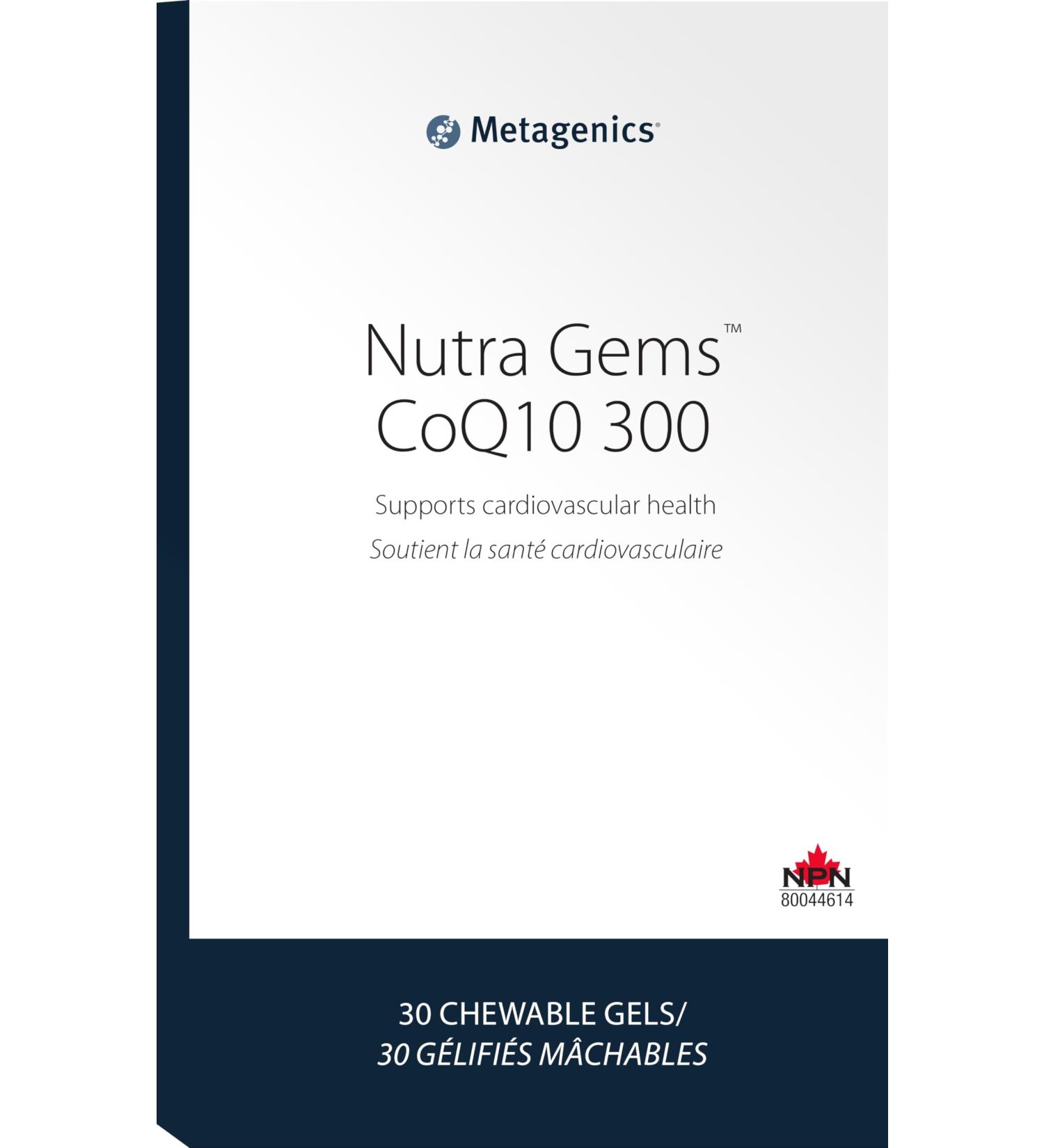 Metagenics NutraGems - Cardiovascular Support - CoQ10 300-30 Chewable Gels