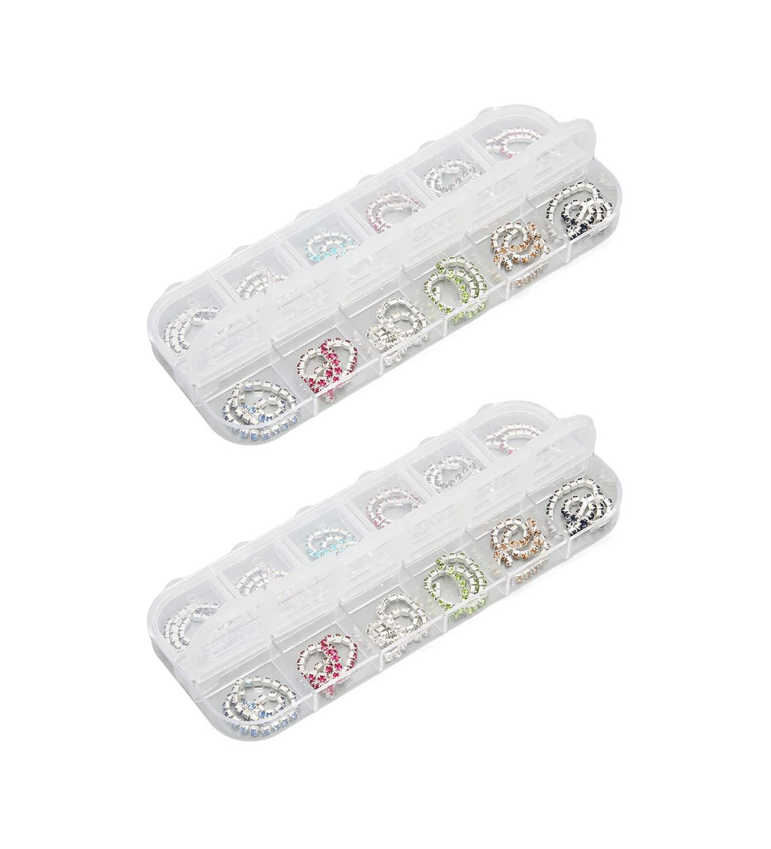2 Boxes Nail Art Rhinestones Chains Multifunction 12 Colors Metal Bling Decal DIY Fingernails Charms for Acrylic Nails Nail Art Decoration Nail Art Accessories for Nail Salon Home - Buy Online on GoSupps.com