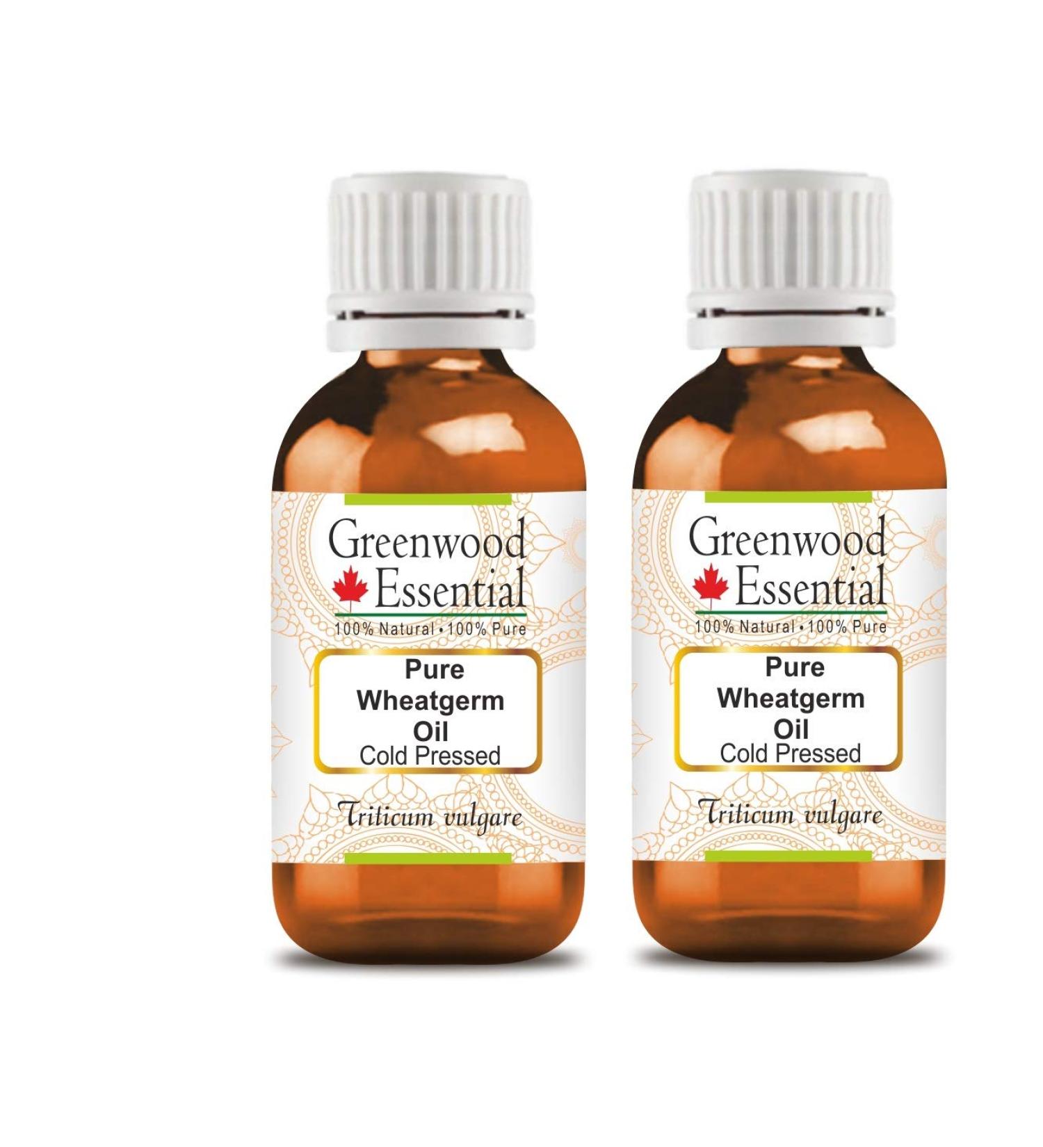 Buy Greenwood Essential Natural Wheat Germ Oil - Cold-Pressed Therapeutic Quality (Pack of 2 100ml) - International Shipping Available - Buy Online on GoSupps.com