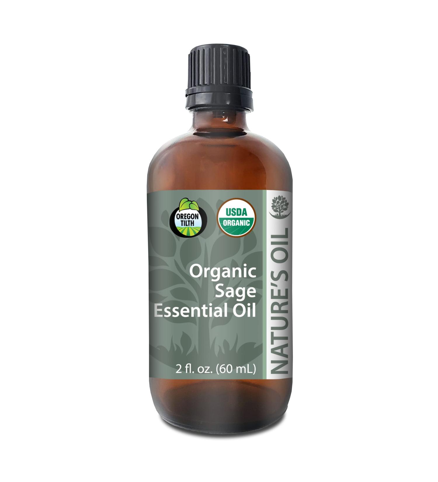 Best Sage Essential Oil Pure Certified Organic Therapeutic Grade 60ml - Buy Online on GoSupps.com