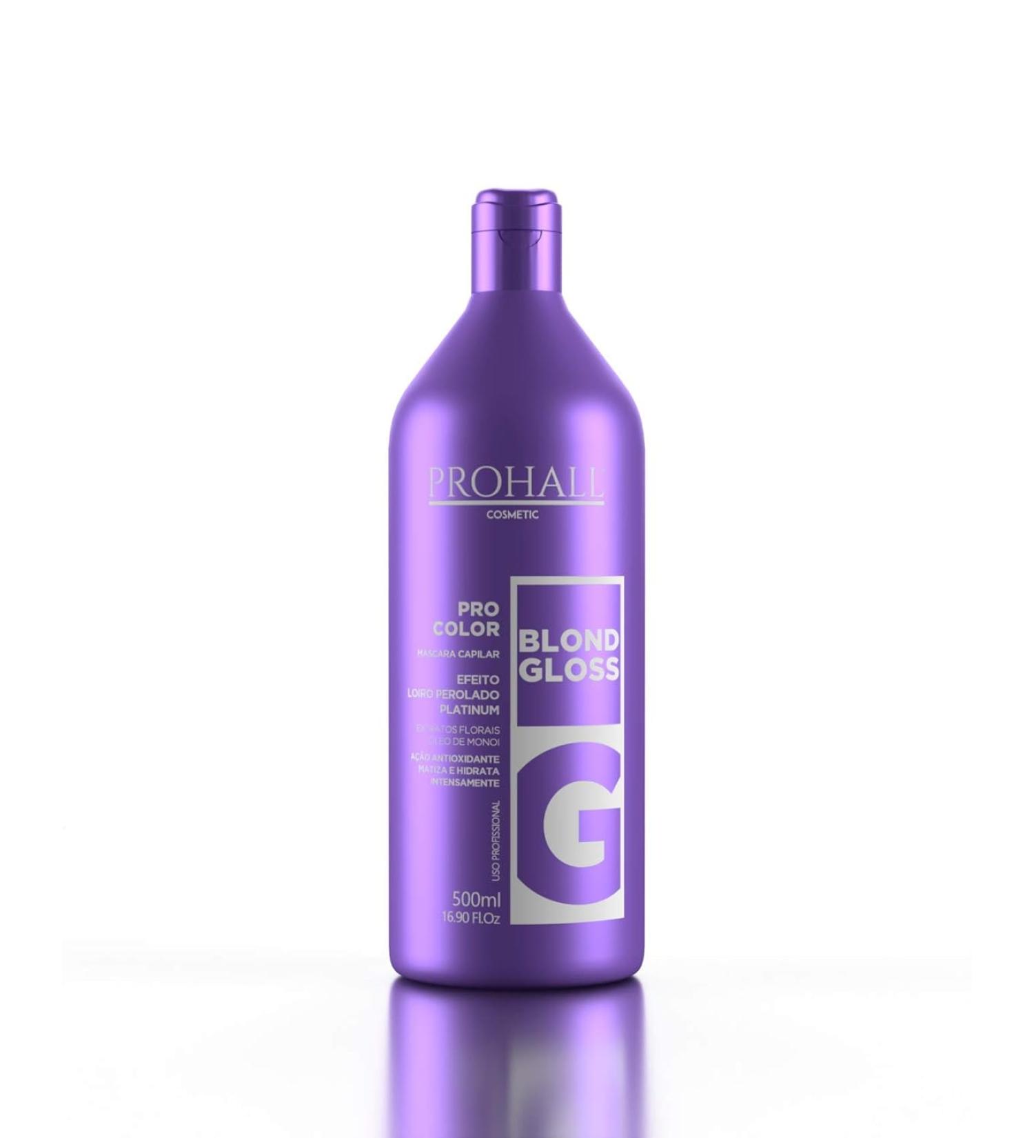 Prohall Cosmetic Purple Mask & Toner for Blonde Hair Color Enhancing Gloss Repair for Dry Damaged & Brassy Locks, Reduces Yellow Hue - Purple - Buy Online on GoSupps.com