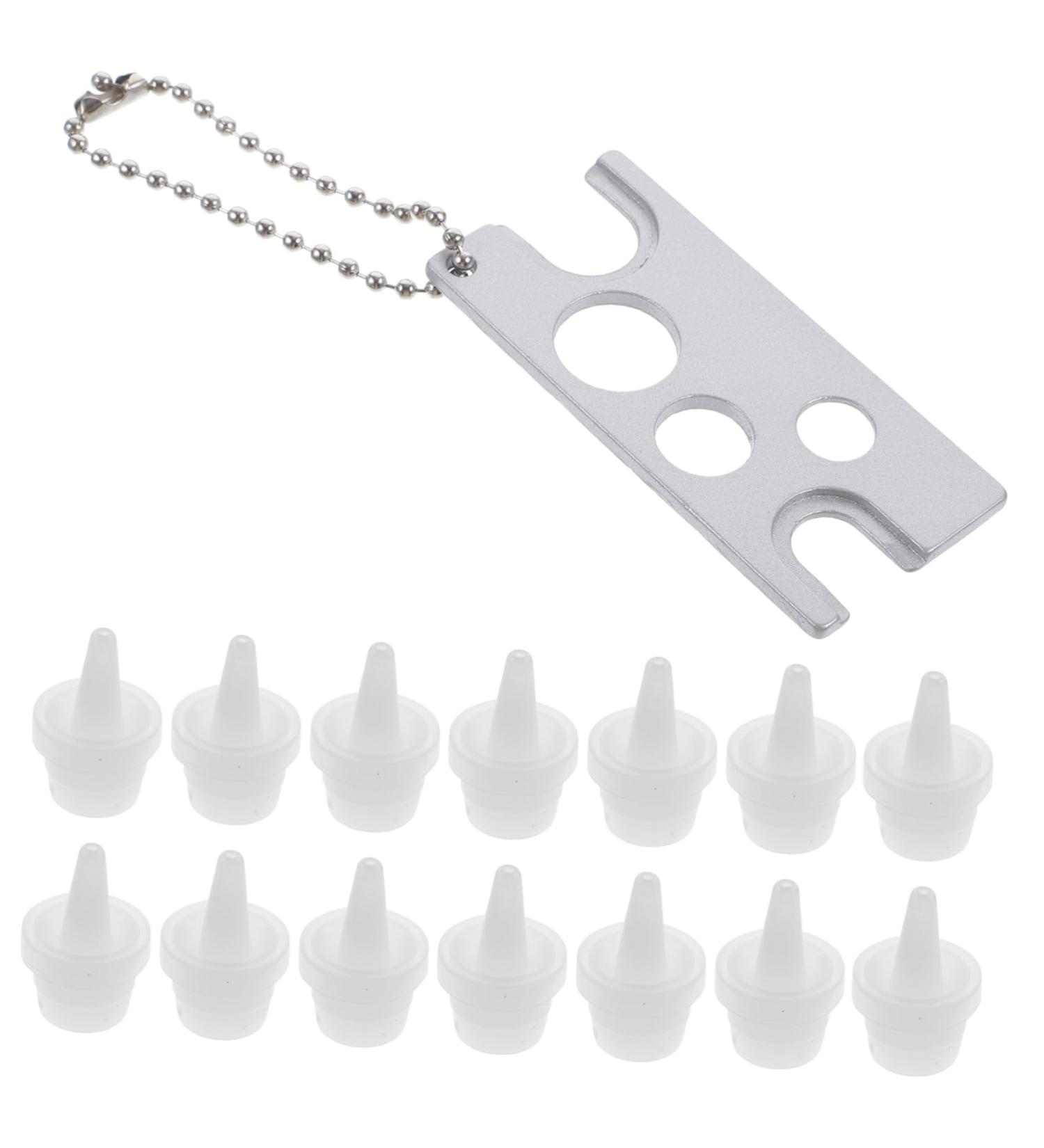 Beatifufu 1 Set Grafting Eyelash Tool Lash Adhesive Remover Lash Glue Rings Glue Bottle Plug Opener Eyelash Glue Tips Essential Oil Opener Glass Roller Bottle Opener Key Metal Rubber Ring - Buy Online on GoSupps.com