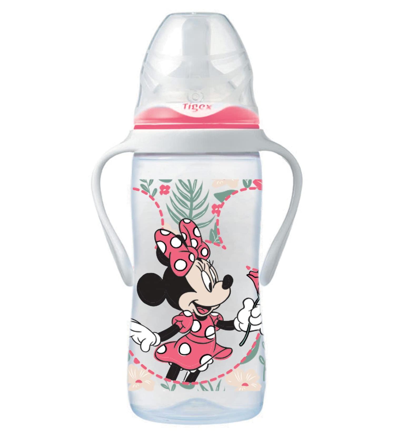Tigex 3-Speed Bottle with Removable Handles | Disney Minnie Mouse | Anti-Colic BPA-Free 300ml | For 6+ Months - International Shipping Available - Buy Online on GoSupps.com