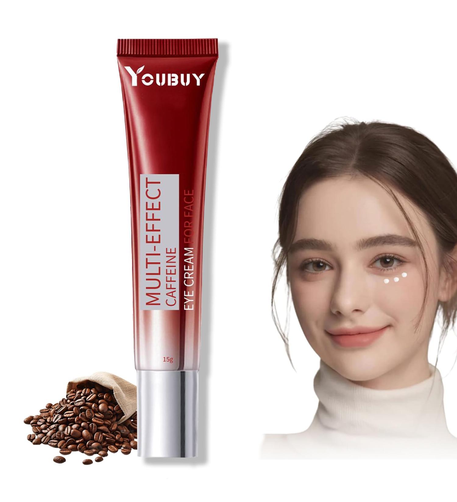 Caffeine Eye Cream for Dark Circles & Puffiness | Anti-Aging Under Eye Serum for Bags Wrinkles & Fine Lines - Visible Firming & Tightening Formula - Buy Online on GoSupps.com