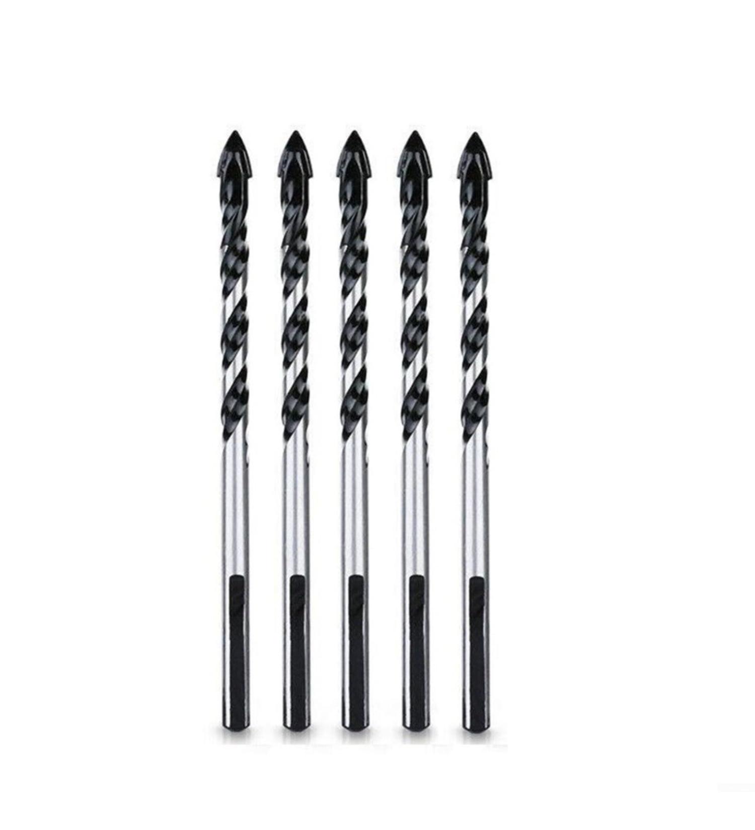 HEIBTENY Pack of 10 Masonry Drill Bits 6 mm Tungsten Carbide Drill Bit Set Concrete Drill Bit Set for Porcelain Tiles Concrete Brick Glass Wood (5 5 pieces. - Buy Online on GoSupps.com