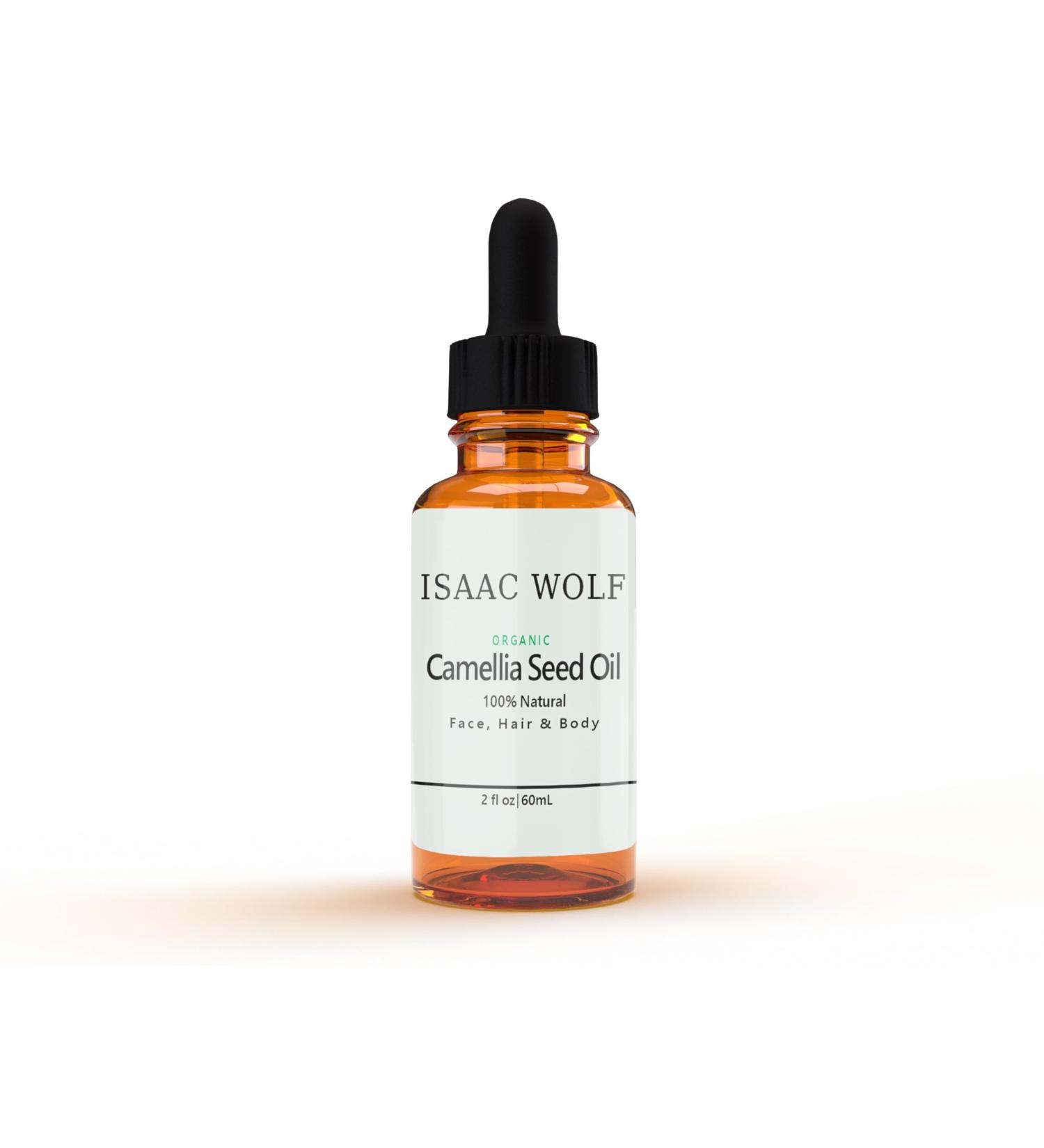 ISAAC WOLF Organic Camellia Seed Oil - 100% Pure Cold Pressed for Face Hair & Body | Anti-Aging & Antioxidants | 2 FL OZ (60 mL - Buy Online on GoSupps.com