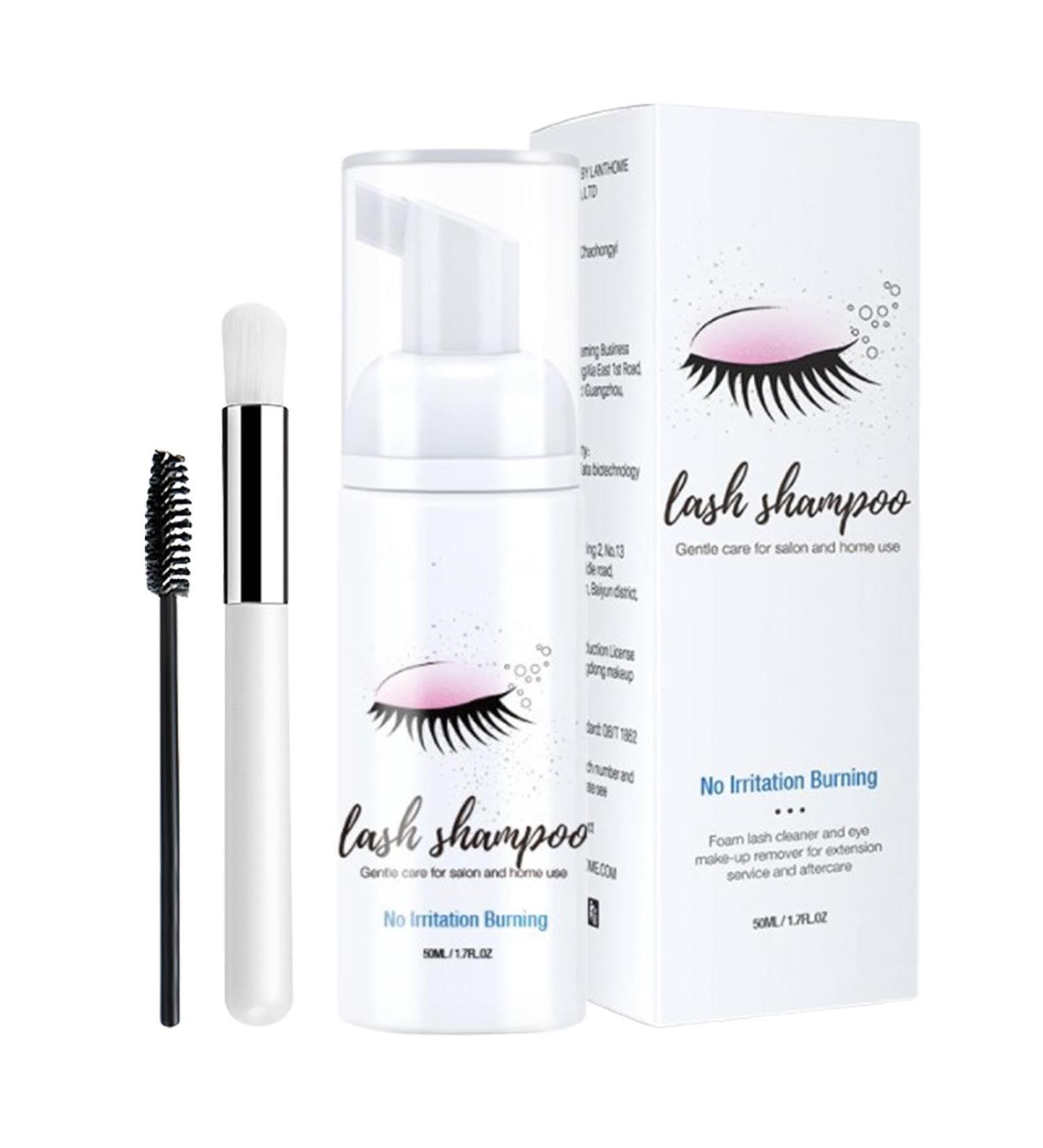 50ml Eyelash Extension Shampoo Eyelash Extension Cleanser Cleansing Foam for Eyelashes Eyelash Shampoo for Eyelash Extensions and Grooming Removes Makeup and Eyelash Hair - Buy Online on GoSupps.com