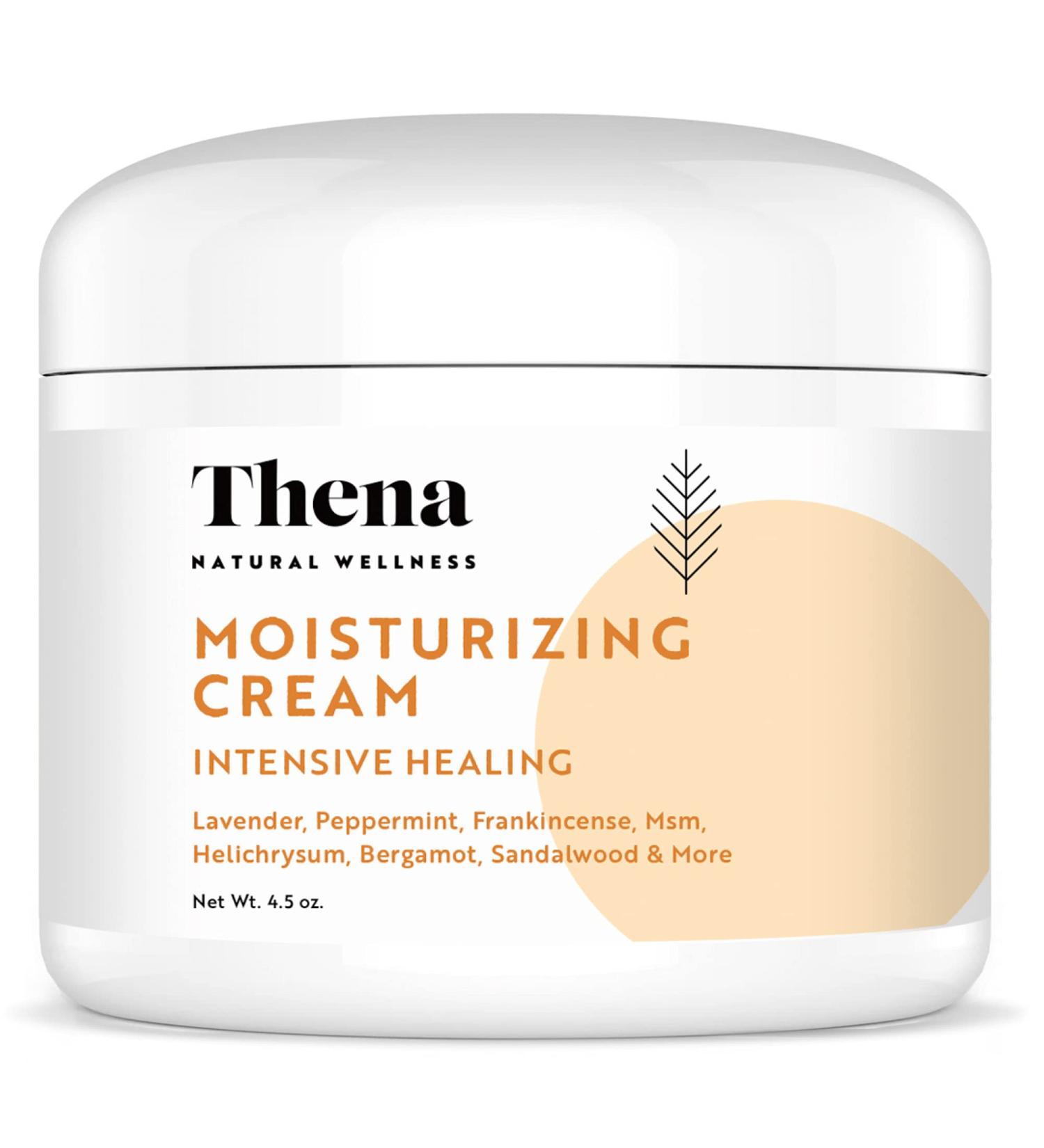 THENA Intensive Healing Cream for Eczema, Psoriasis, and Dry Skin - Organic Lavender Peppermint Blend Ointment for Rashes and Dermatitis (4.5 oz) - Buy Online on GoSupps.com