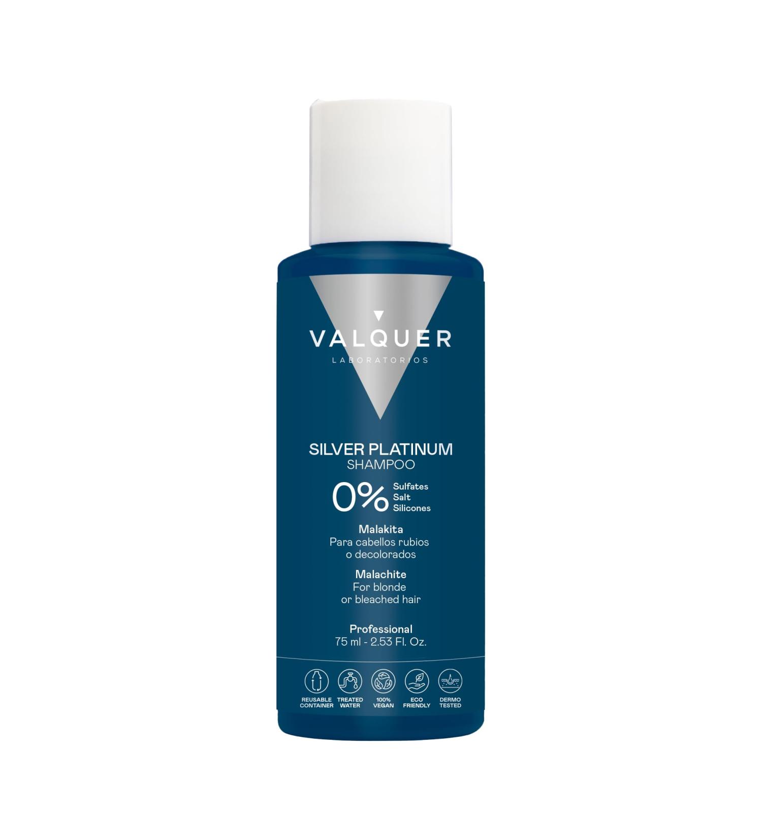 V lquer Professional Siver Platinum Shampoo for white gray and blond hair 75 ml - Buy Online on GoSupps.com