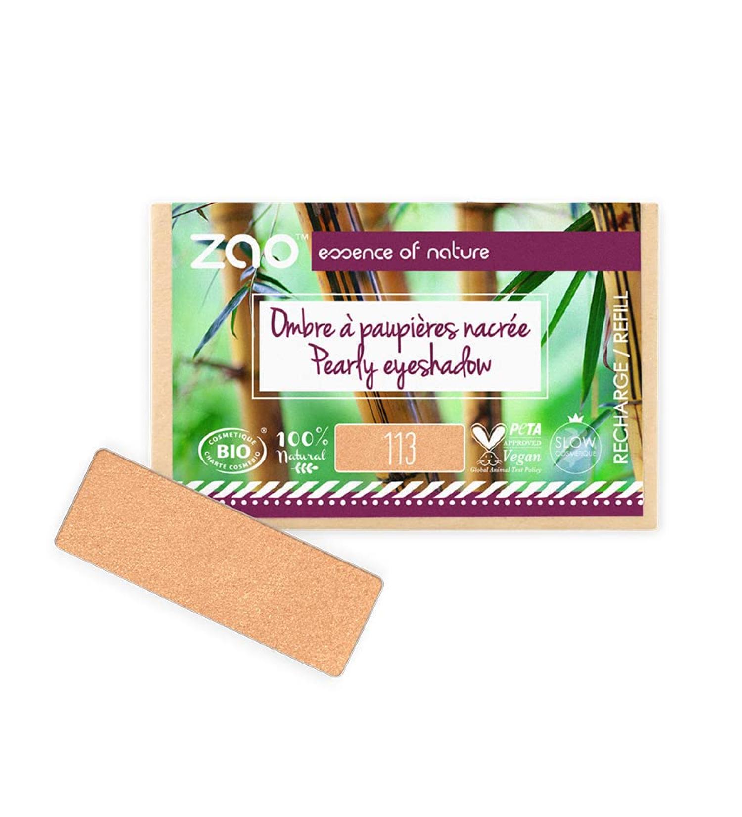 ZAO essence of nature ZAO essence of nature - Pearlescent Rectangular Eyeshadow Refill 113 Copper Gold - 1.3g