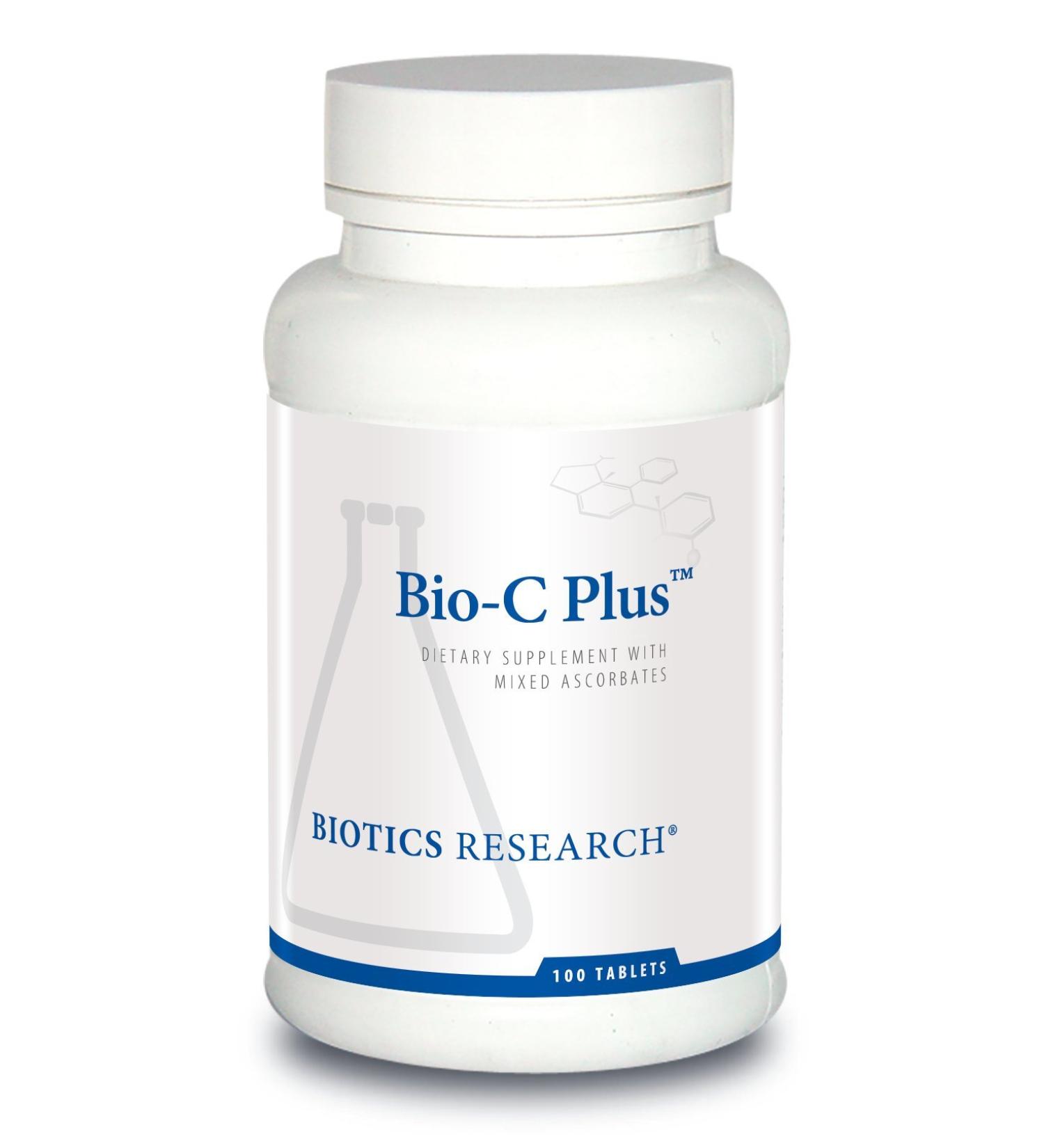 BIOTICS Research Bio C Plus: VIT C Mixed Mineral Ascorbates with Bioflavonoids, SOD and Catalase | 100Tabs - Buy Online on GoSupps.com