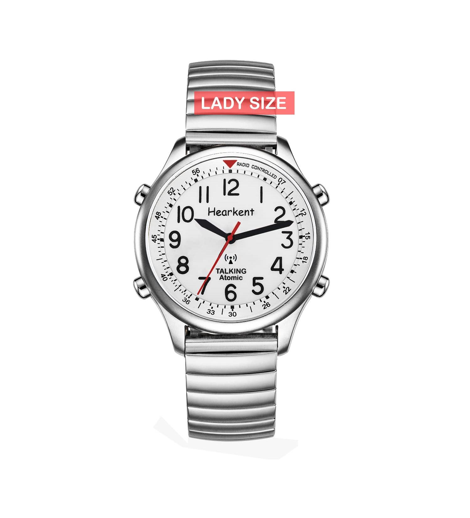 Hearkent Atomic British English-Speaking Watch for Blind & Visually Impaired - Unisex Expansion Silver - Buy Online on GoSupps.com