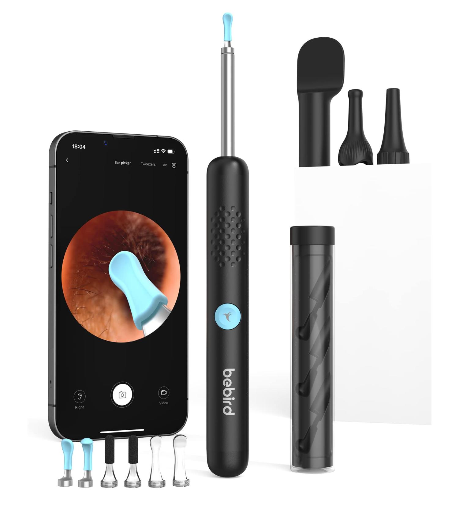 BEBIRD R1+ Ear Wax Removal Tool with 300W Camera and 7 Replacement Tips - Ear Cleaner and Otoscope for Safe Earwax Removal - Buy Online on GoSupps.com