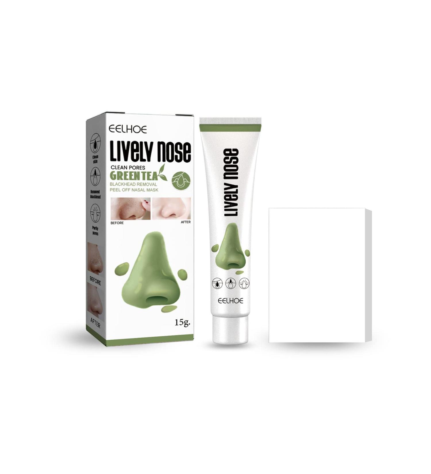 Green Tea Blackhead Remover & Charcoal Peel Off Mask | Deep Cleaning Pore Cream for All Skin Types | Oil Control & Purifying Skin Care - Buy Online on GoSupps.com