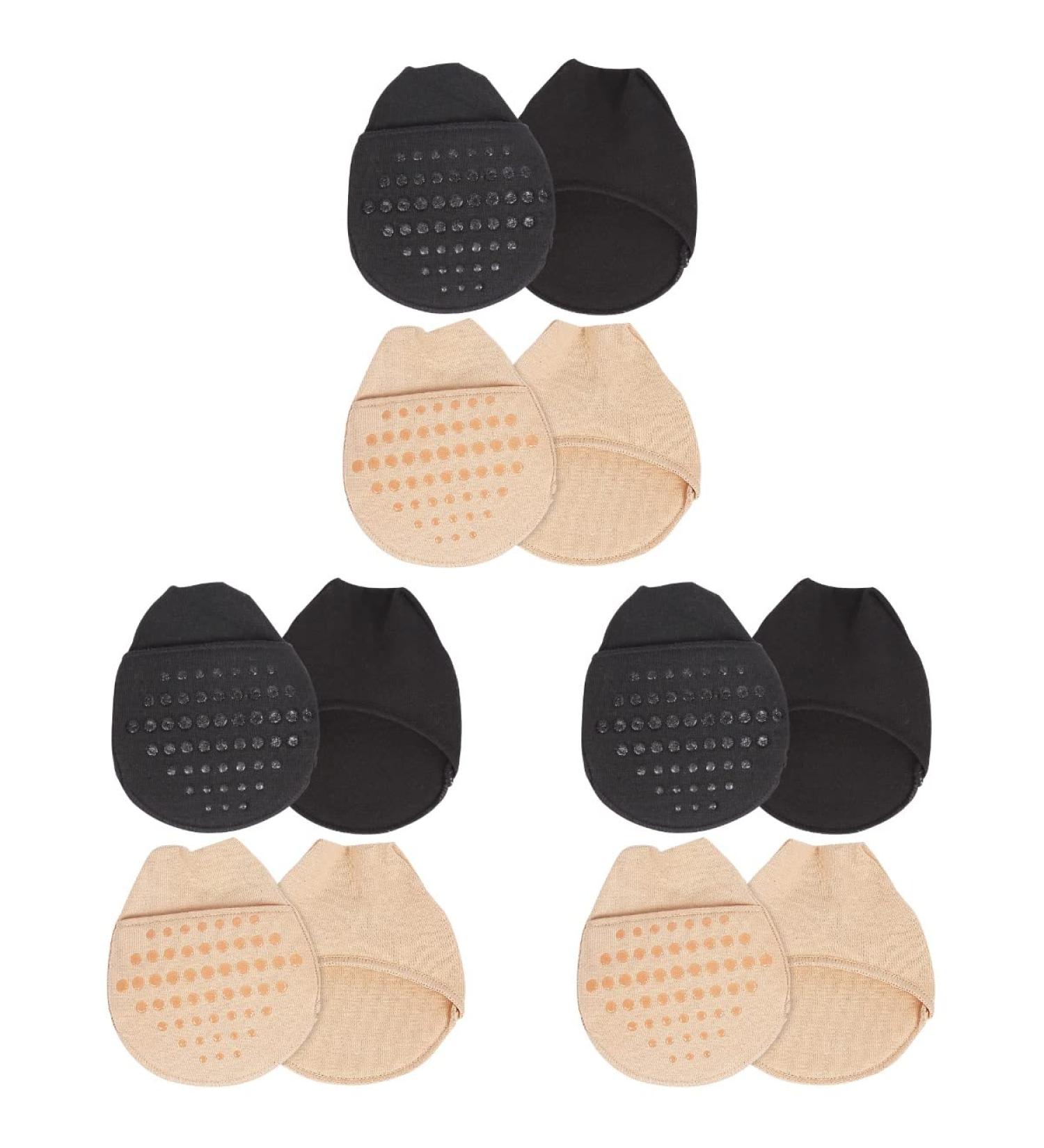 6 Pairs High Heel Cushion Inserts Anti-Slip Socks & Metatarsal Pads for Women Comfortable Cotton Toe Covers & Slippers for Front Feet - Buy Online on GoSupps.com