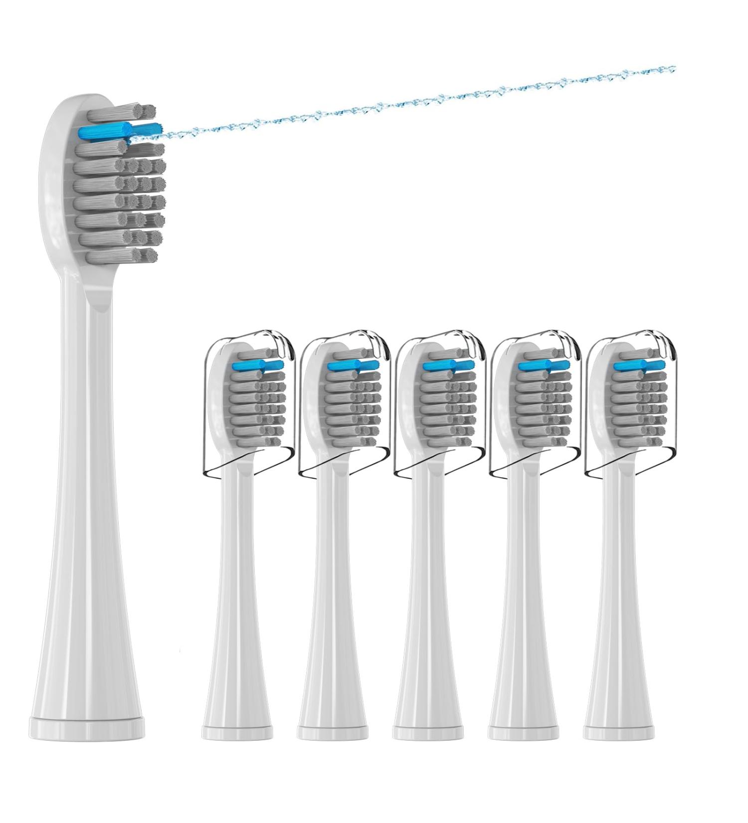 Replacement Flossing Toothbrush Heads (6-pc) for Waterpik Sonic Fusion 2.0 | Compatible with SF-01 SF-02 SF-03 & SF-04 | Pisonicleara SF-White - Buy Online on GoSupps.com