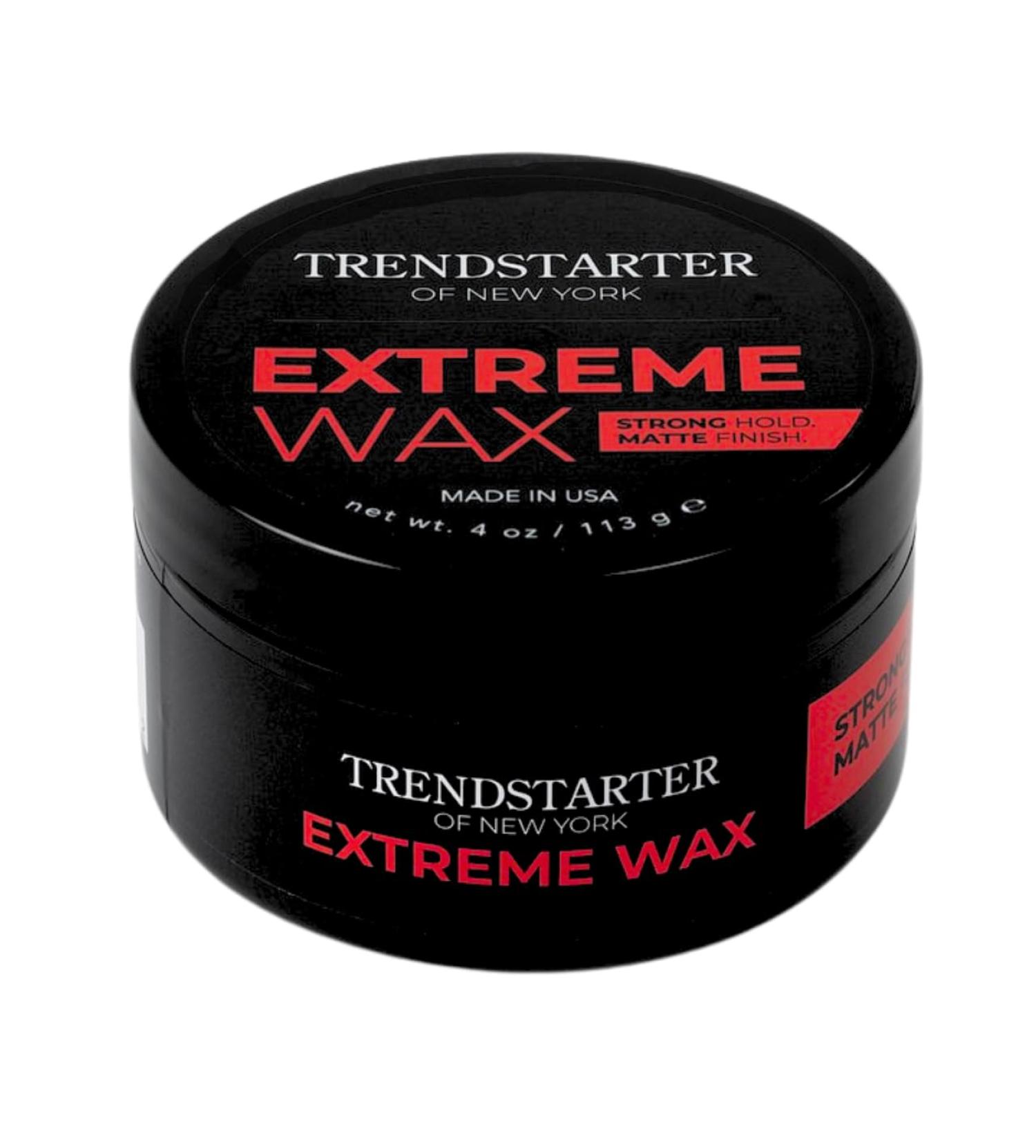 Trendstarter Extreme Wax 4oz - Strong Hold Matte Finish Hair Product - Water-Based Formula - Signature Fragrance - All-Day Styling Hold - Spring 2022 Launch - Buy Online on GoSupps.com