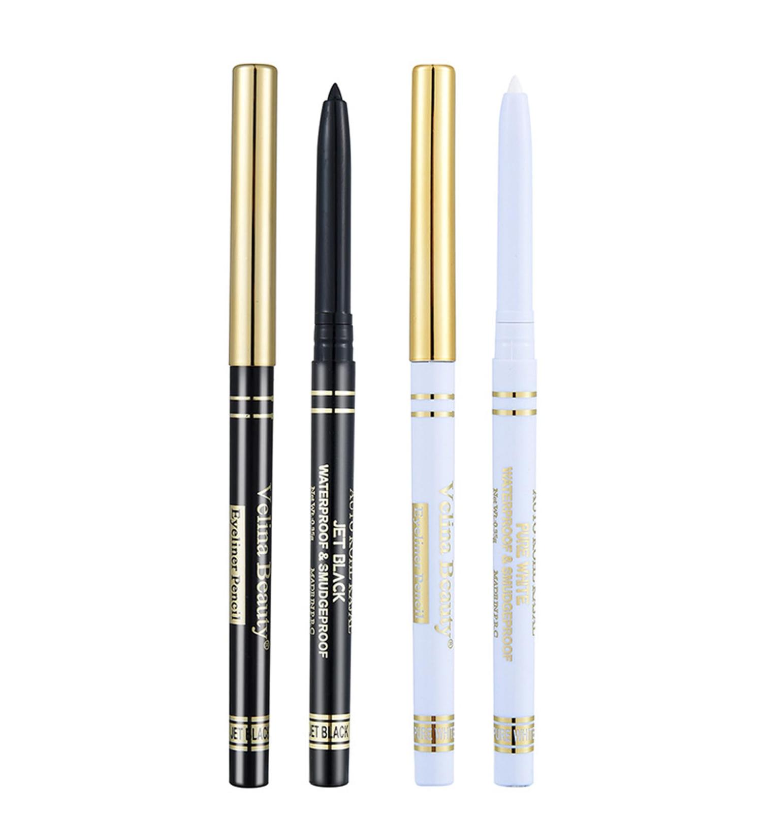 AOWVUTS Waterproof Long Lasting Eye Gel Pencil Black&White Two Packs Precise Eye Pencil Does Not Smudge Eyeliner Tattoo Liner Smokey - Buy Online on GoSupps.com