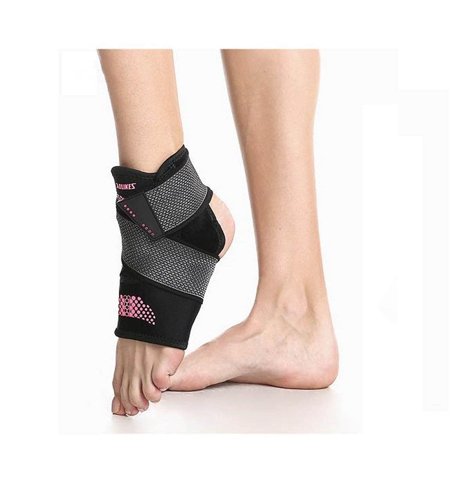 Ankle Support Brace for Basketball & Running - Comfortable Pink Adjustable Compression for Heel Pain Relief & Sprain Recovery (S/M - Buy Online on GoSupps.com