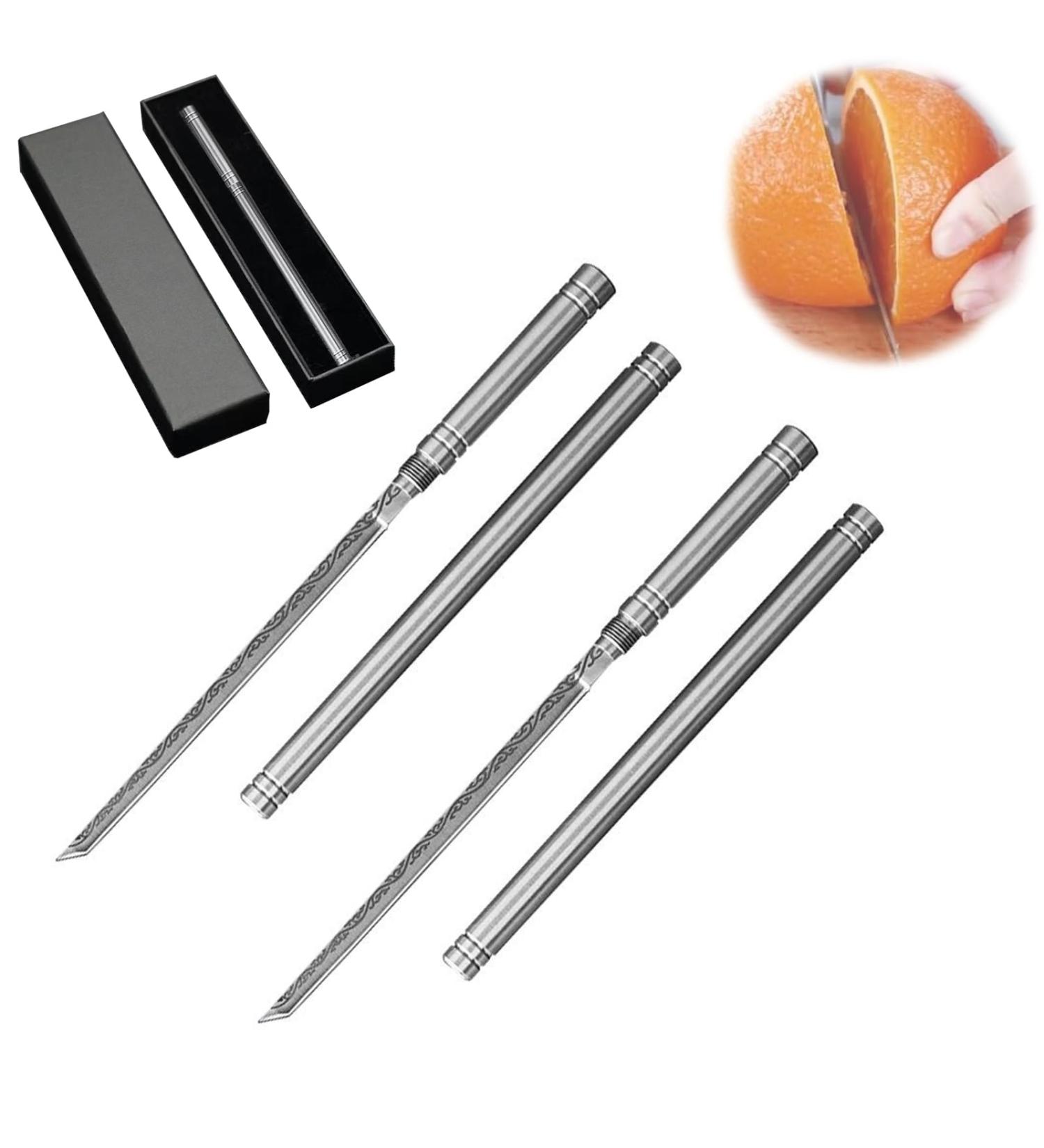 Multipurpose Outdoor Portable Fruit Knife with Sheath Cuchillo Multiusos para Fruta Port Til para Exteriores Con Funda Multiusos Port Til Cuchillo para Fruta Con Funda (2 pcs) - Buy Online on GoSupps.com