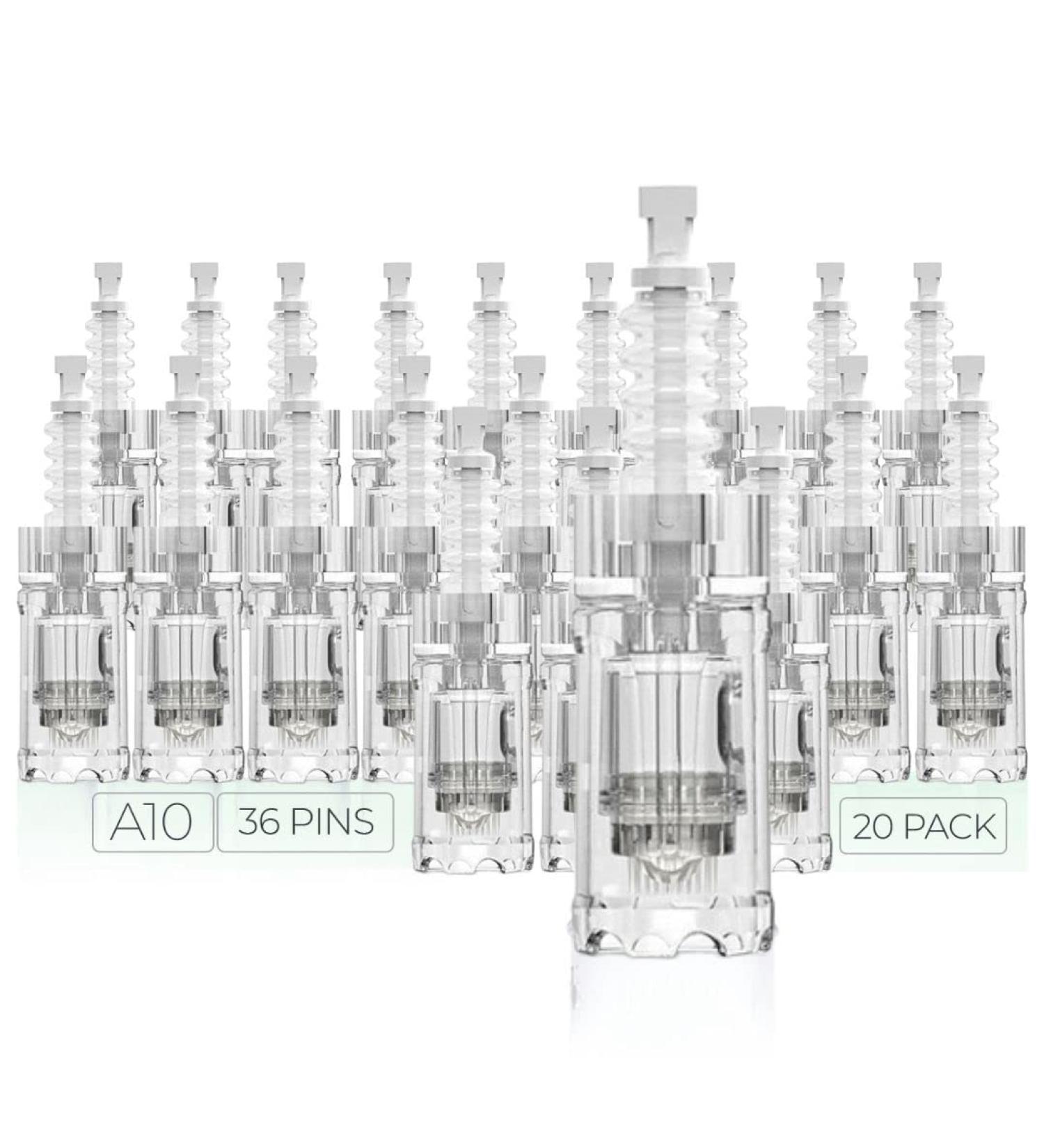 Dr. Pen Ultima A10 Replacement Cartridges (20 Pack) - 36 Pins (0.25mm) - Disposable Bayonet Slot Parts - Buy Online on GoSupps.com