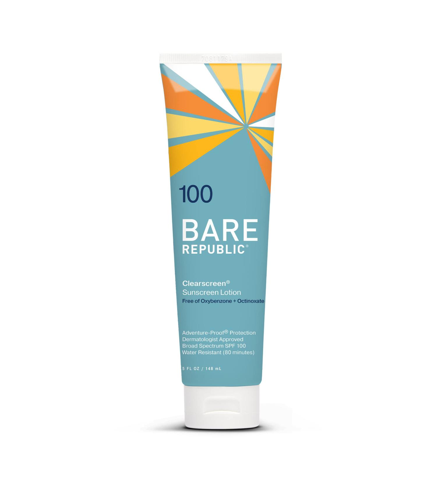 Bare Republic Clearscreen Sunscreen SPF 100 Body Lotion - 5 Fl Oz | Water Resistant, Invisible Finish - Buy Online on GoSupps.com