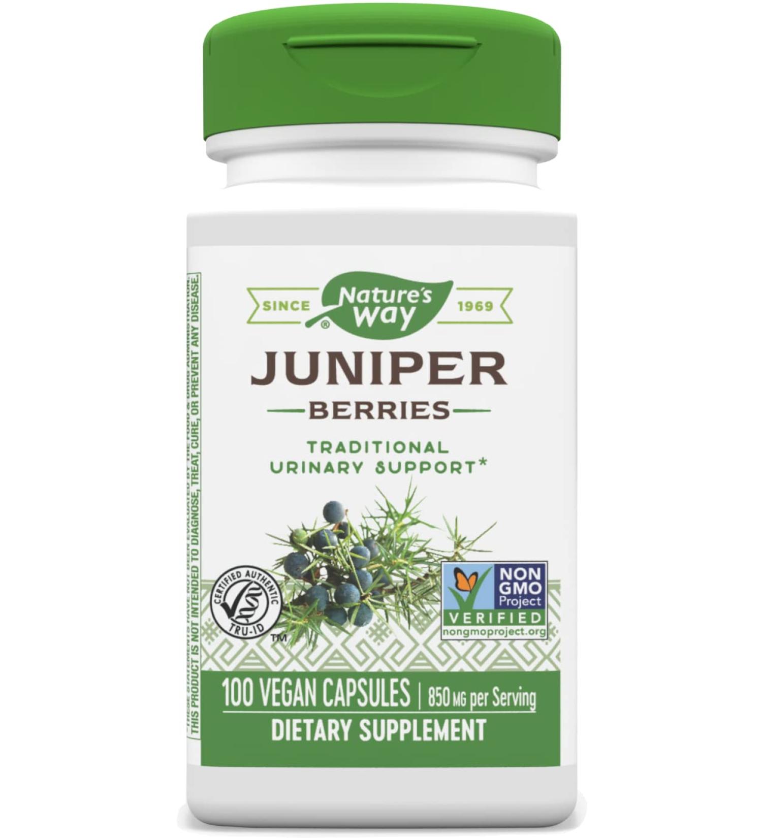 Nature's Way Juniper Berries 850 mg - 100 Vegan Capsules for Natural Health - Buy Online on GoSupps.com