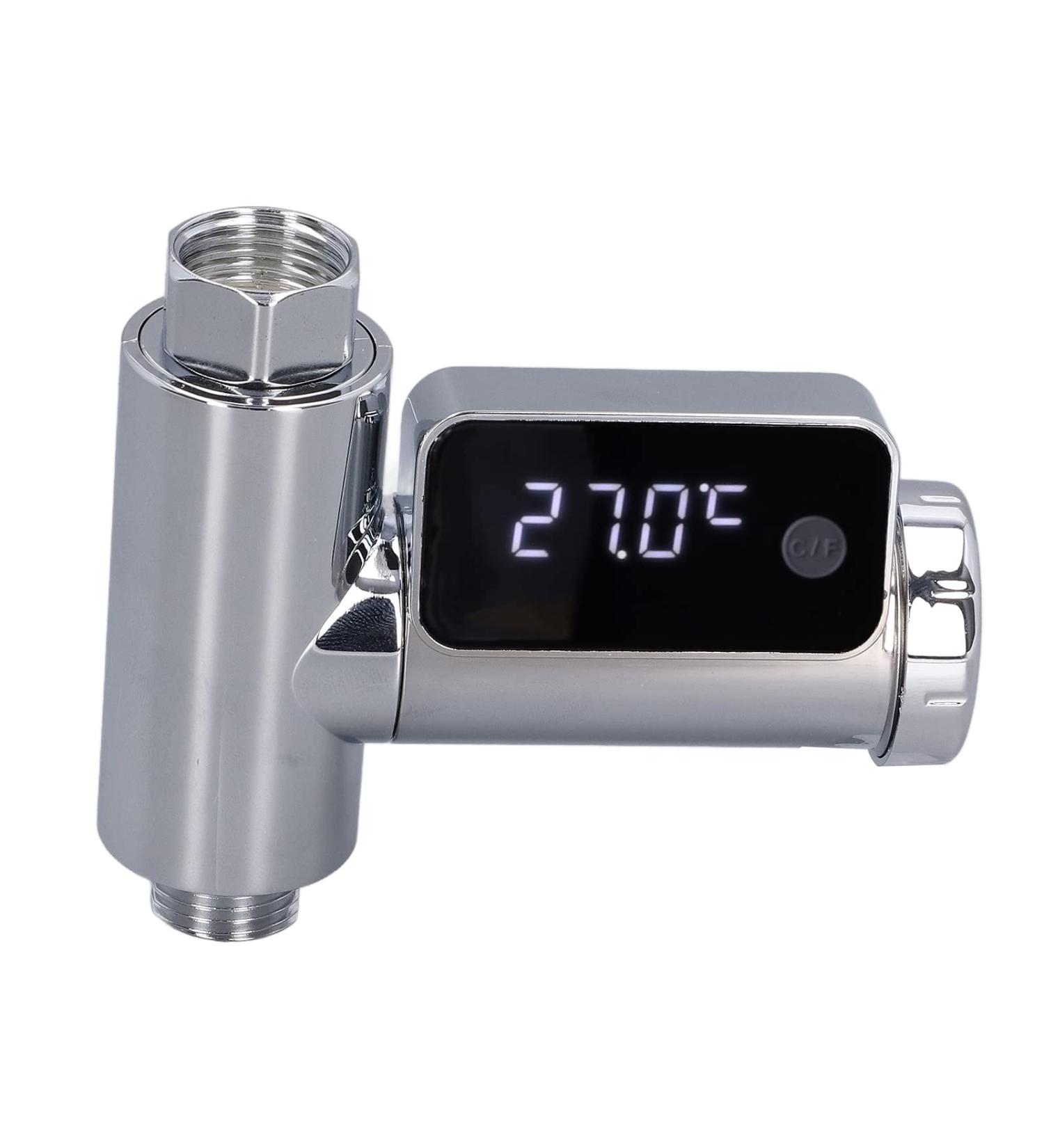 LED Display Shower Thermometer - Water Temperature Monitor for Kids & Adults | G1/2 Faucet Clear LED Screen (5 to 85  - Buy Online on GoSupps.com