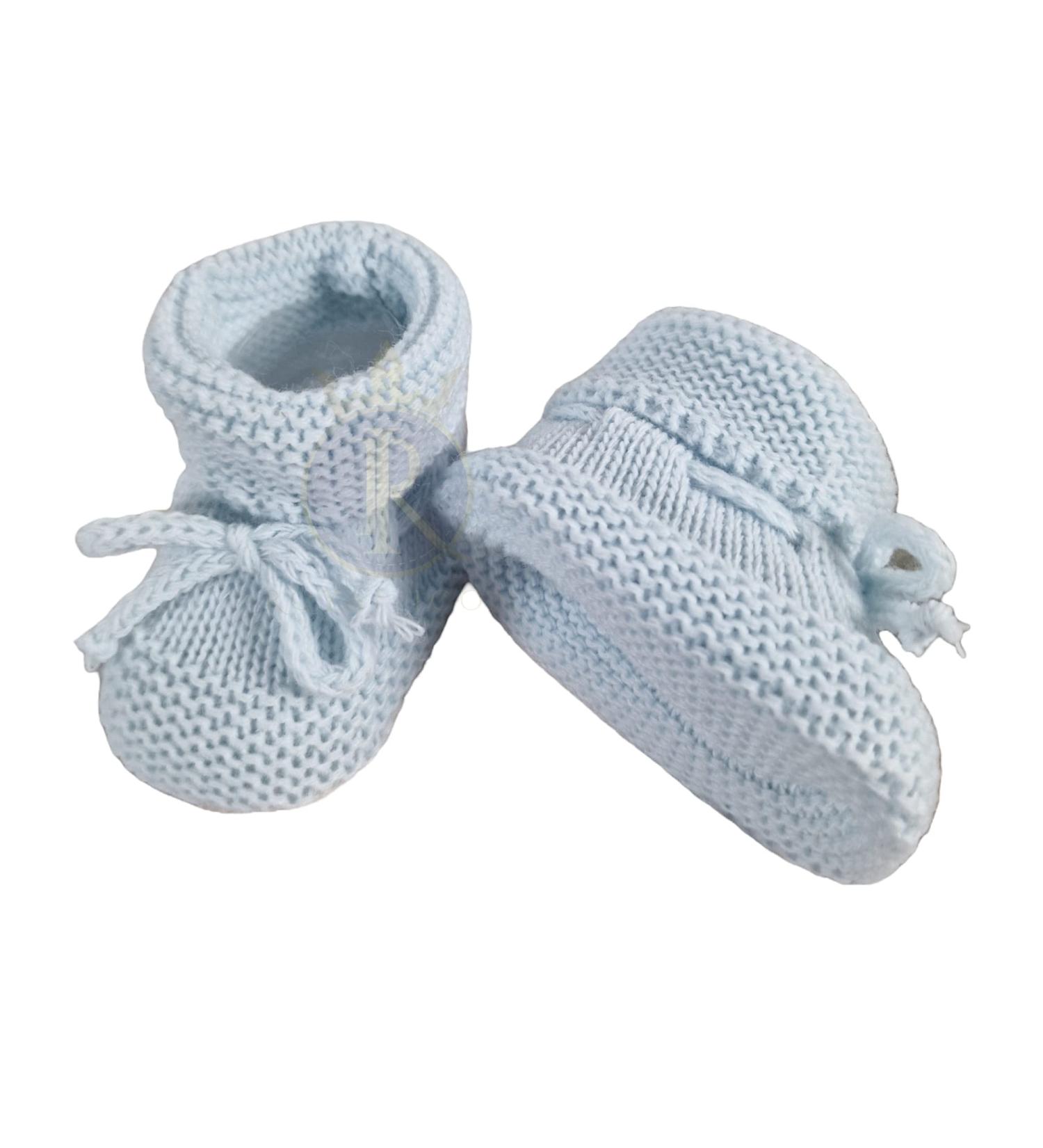 Royal Icon Knitted Bow Baby Booties for 0-3 Months - Blue Ri359 - Buy Online on GoSupps.com