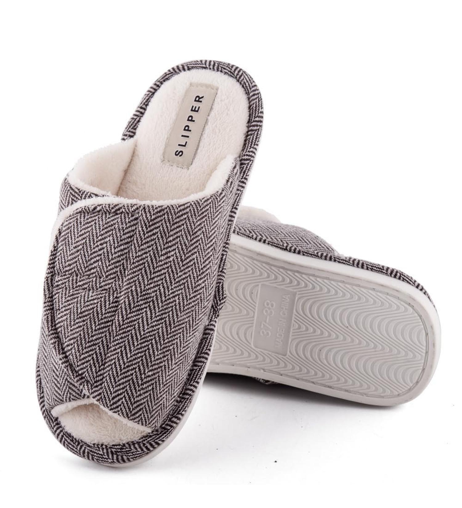 Diabetic Shoes Swollen Feet Shoes Adjustable Open Slippers Non-Slip Open Toe Easy to Clean Gray Grey 11-12