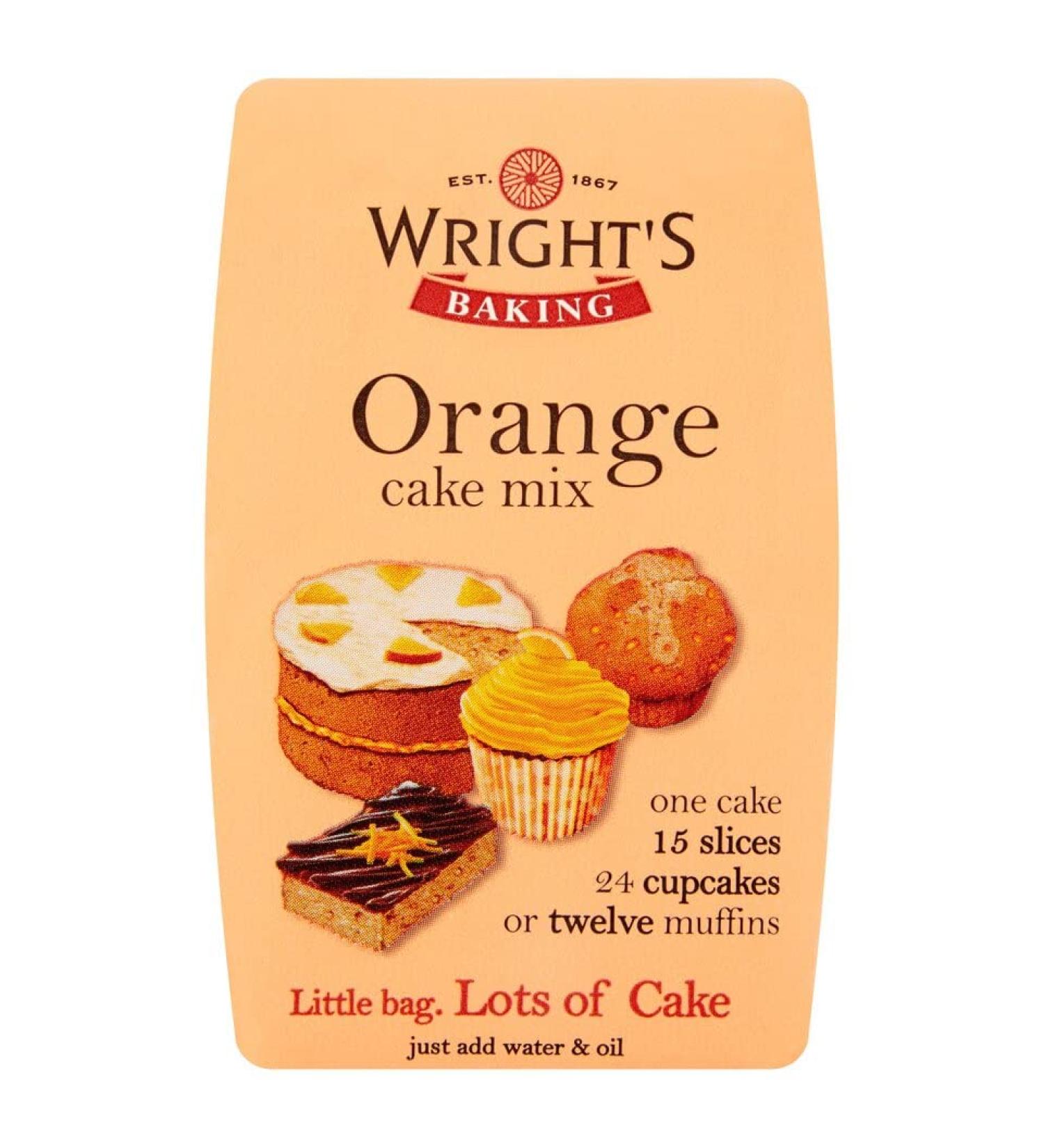 Wright's | Baking Orange Cake Mix 5X500G | Orange cake mix can be used to bake light & moist cakes slices muffins or cupcakes with a distinctive citrus flavour. - Buy Online on GoSupps.com