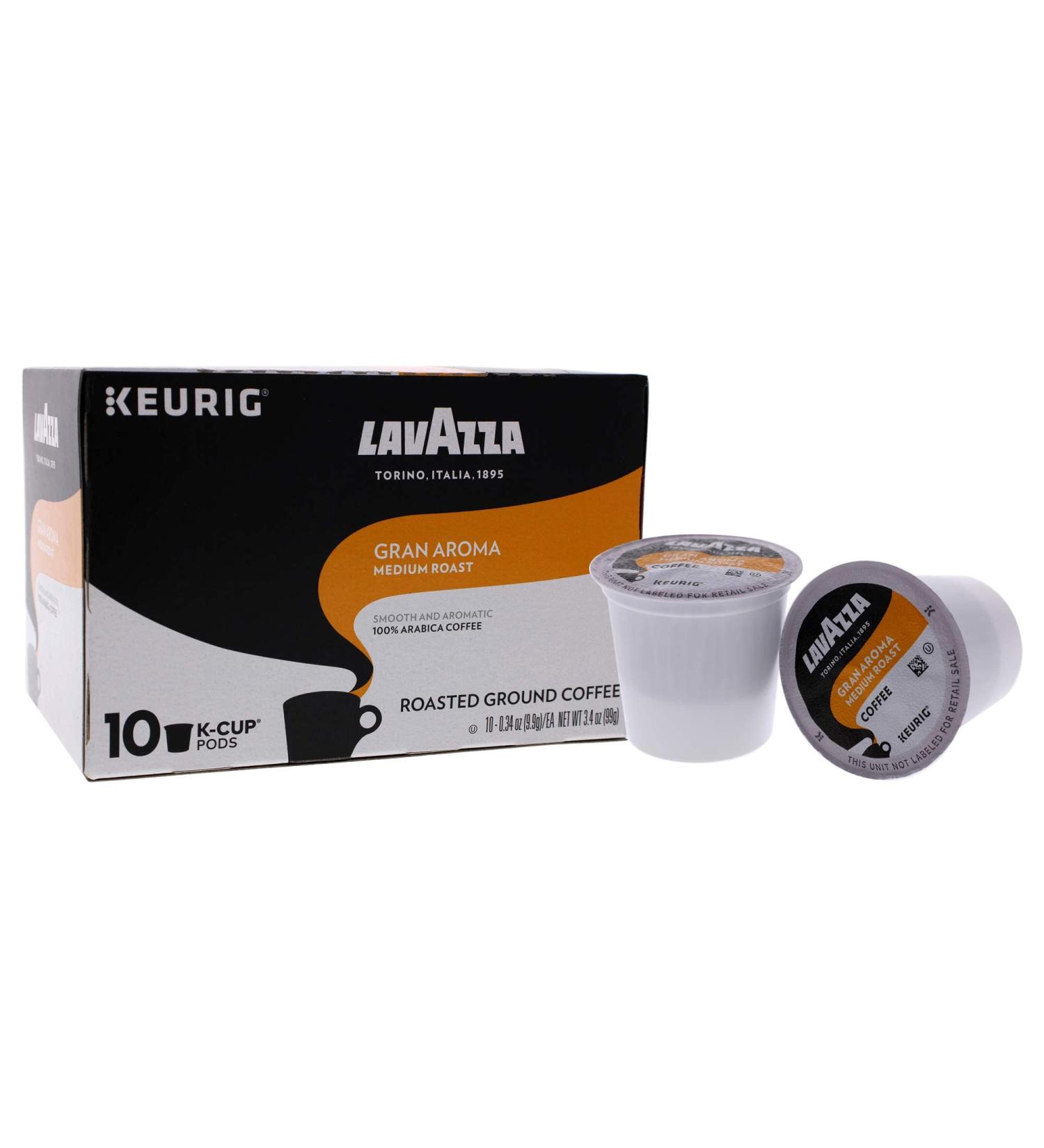 Gran Aroma Medium Roast Coffee Pods by Lavazza - 10 Packs (0.34 oz each) - Buy Online on GoSupps.com