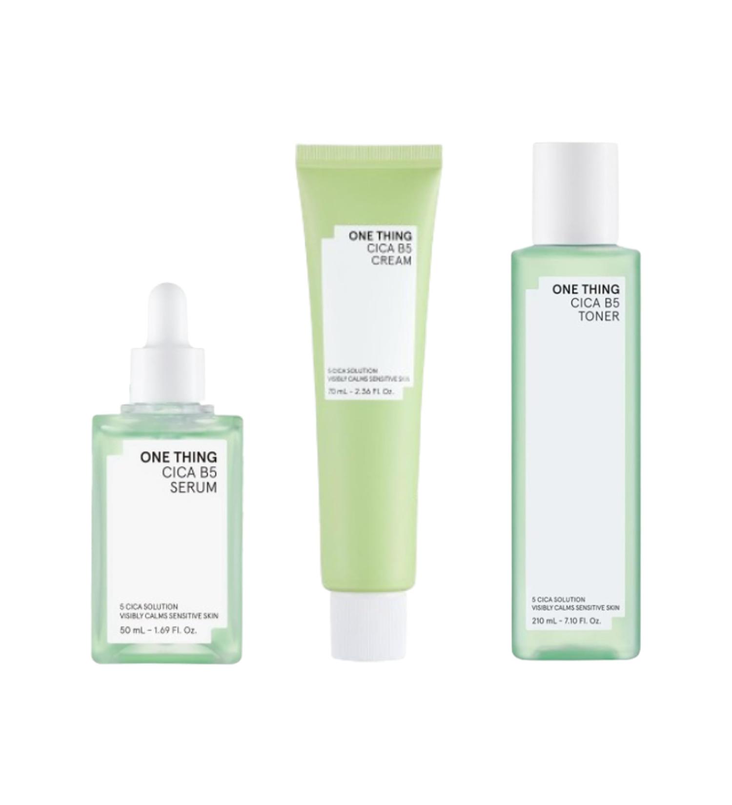 ONE THING Cica B5 Line Trio Bundle (Serum Cream Toner) - Buy Online on GoSupps.com