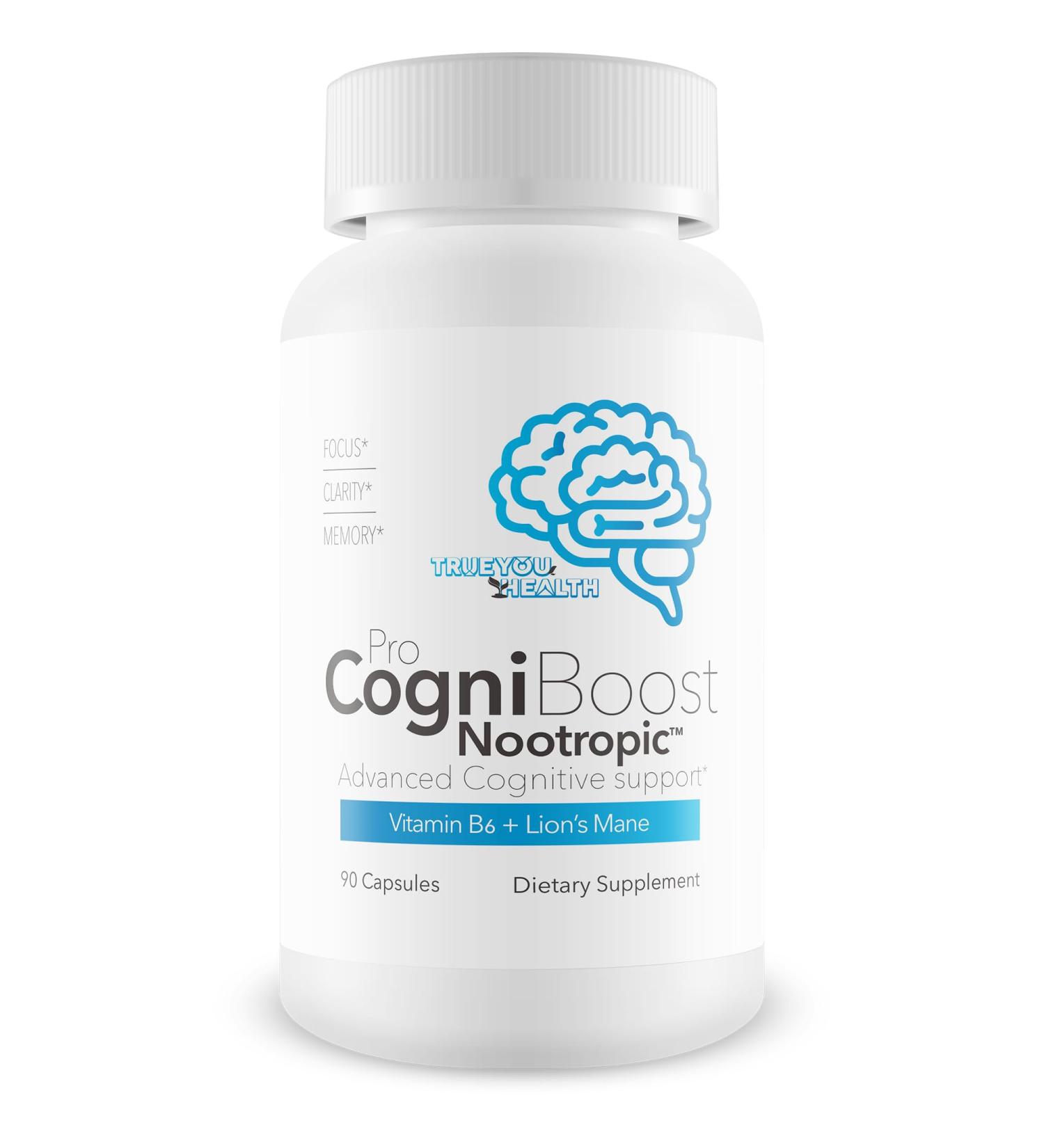 Pro Cogni Boost Brain Supplement - Top Memory & Clarity Blend - Our Best Pro Cogni Boost Nootropic Formulated for Overall Brain Health & Function - Think Cearly with Pro Cogniboost Brain Supplement - Buy Online on GoSupps.com