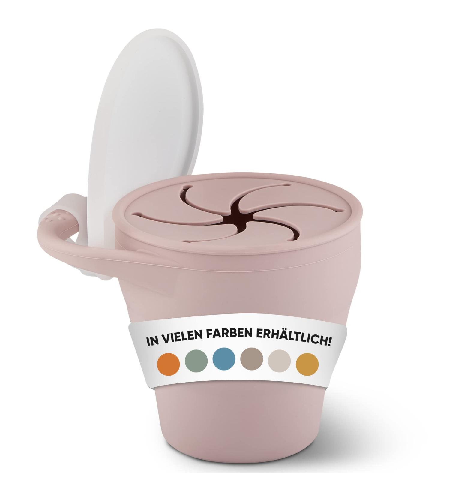 Delicate Pink Snack Cup - Practical Snack Storage with Lid for On-the-Go | International Shipping Available - Buy Online on GoSupps.com