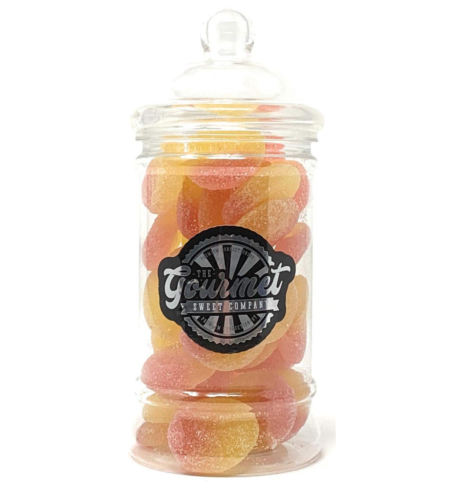 Fizzy Peaches Victorian Gift Jar by The Gourmet Sweet Company