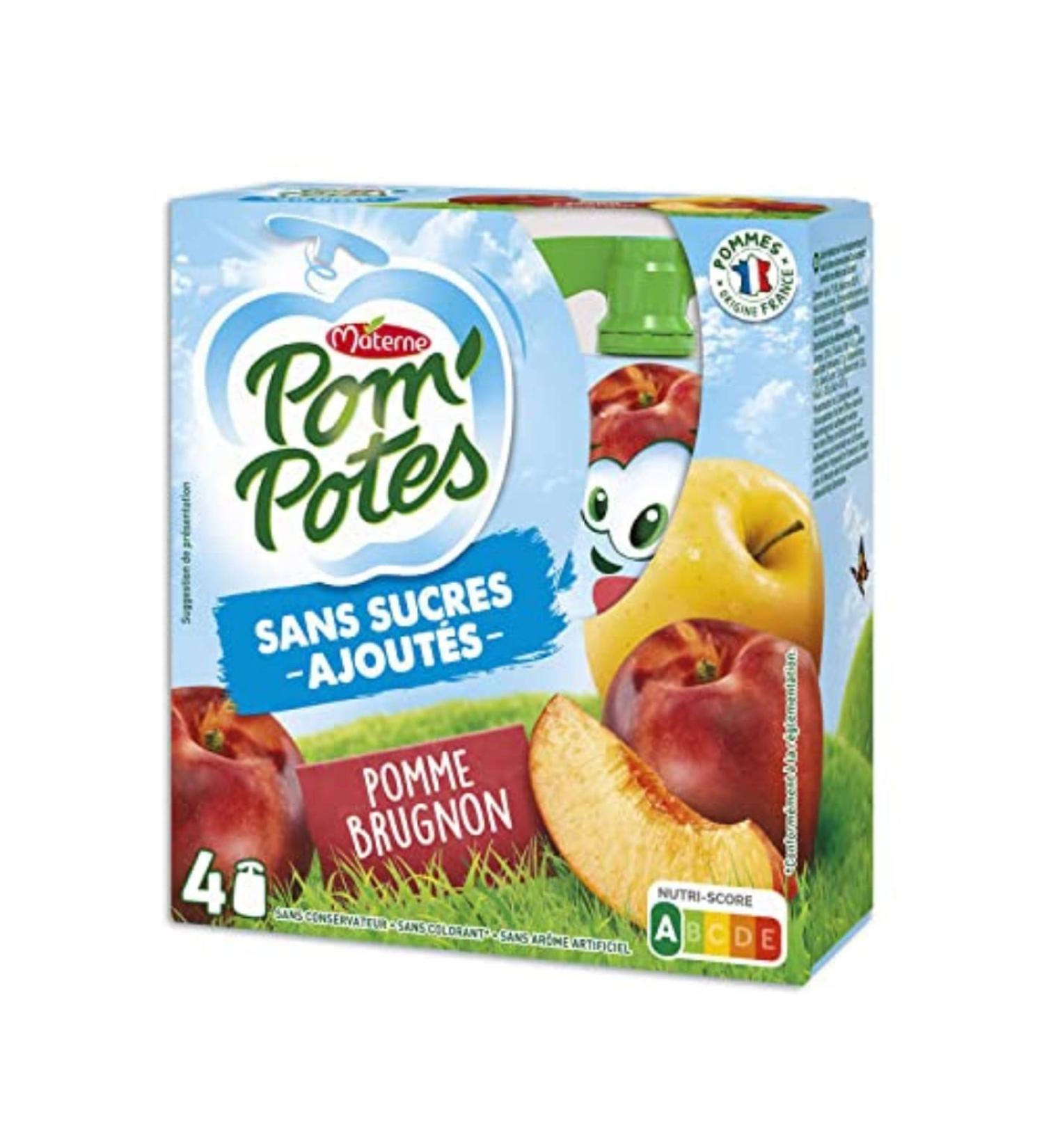 Materne Specialty apple/nectar fruit, no added sugar - 4 90g gourds