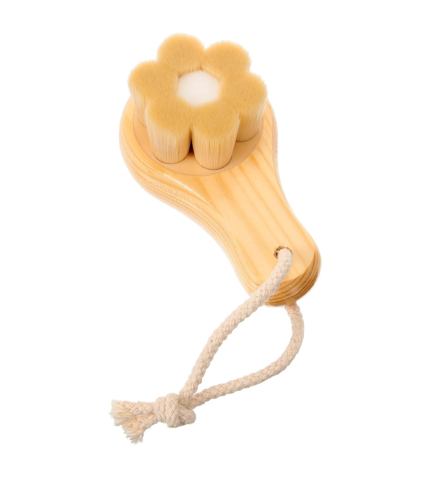 Beatifufu Facial Wash Brush with Wooden Handle Face Dry Brush Skin Care Tools Facial Cleansing Brush Exfoliating Face Scrubber Face Exfoliator Face Brush Scrub Brush Artificial Fiber Pores - Buy Online on GoSupps.com