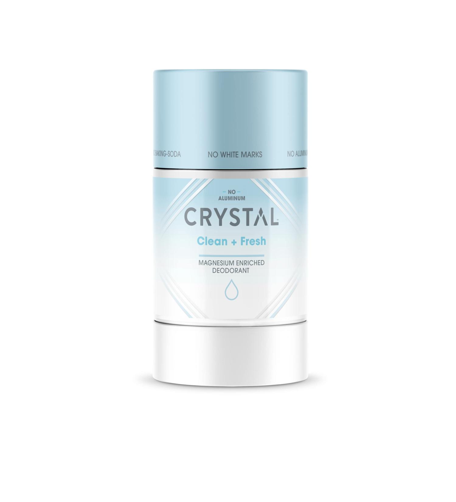 Crystal Magnesium Solid Stick Deodorant 2.5 oz - Aluminum Free, Baking Soda Free, Non-Irritating Odor Protection for Men and Women - Buy Online on GoSupps.com