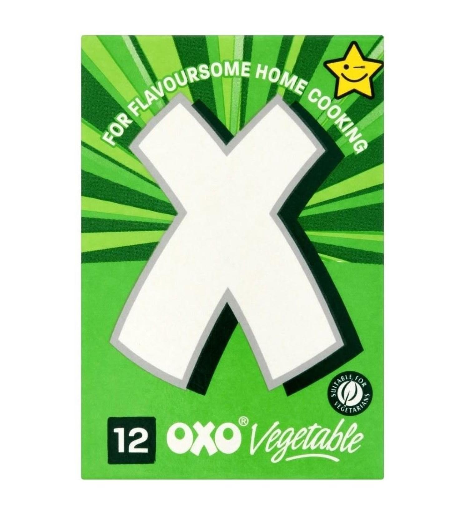 OXO Stock Cubes Vegetable (12x6g) - Pack of 2