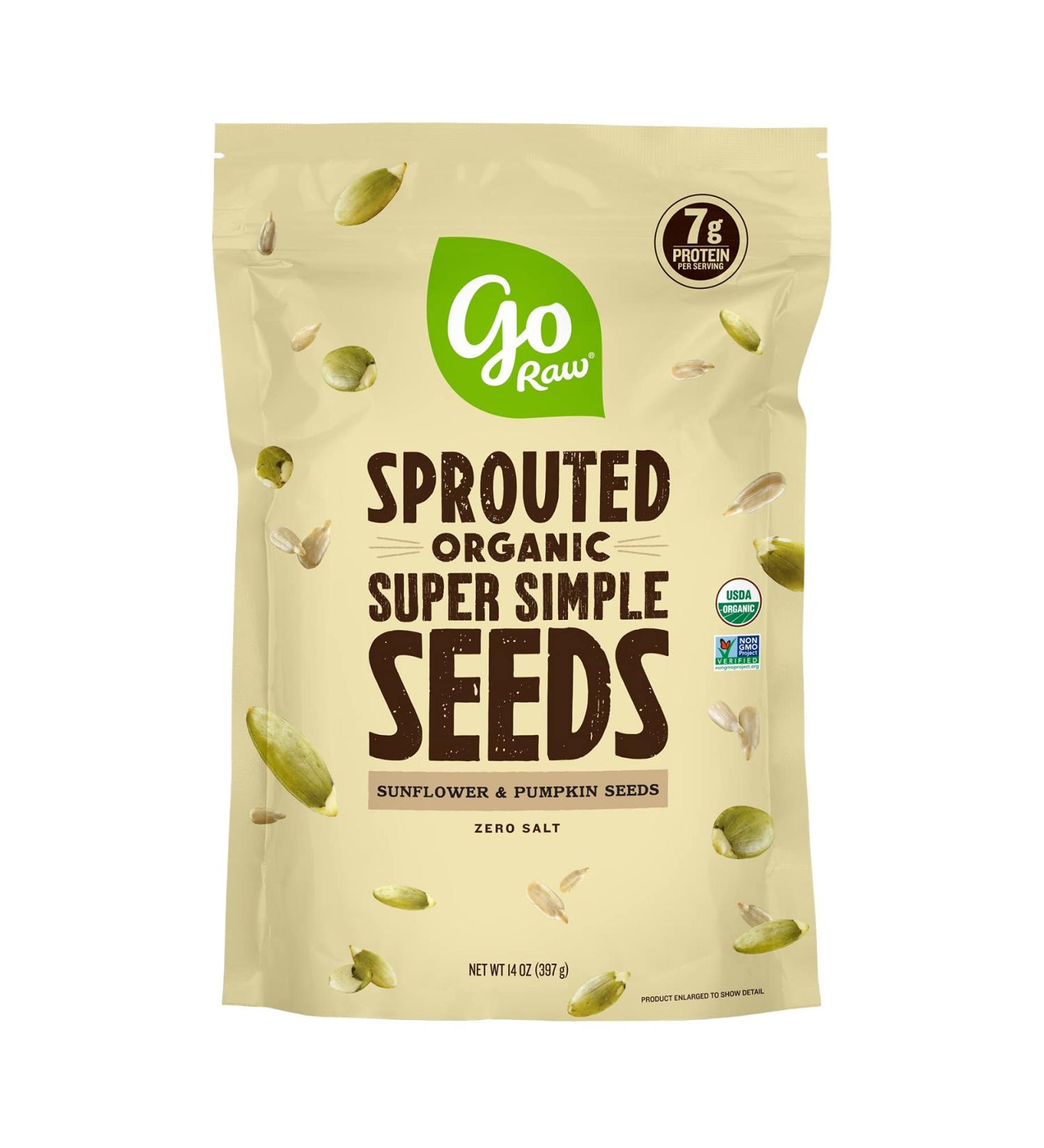 Go Raw Organic Sprouted Super Simple Seeds - Sunflower & Pumpkin Seeds 14 oz (397 g) - Buy Online on GoSupps.com